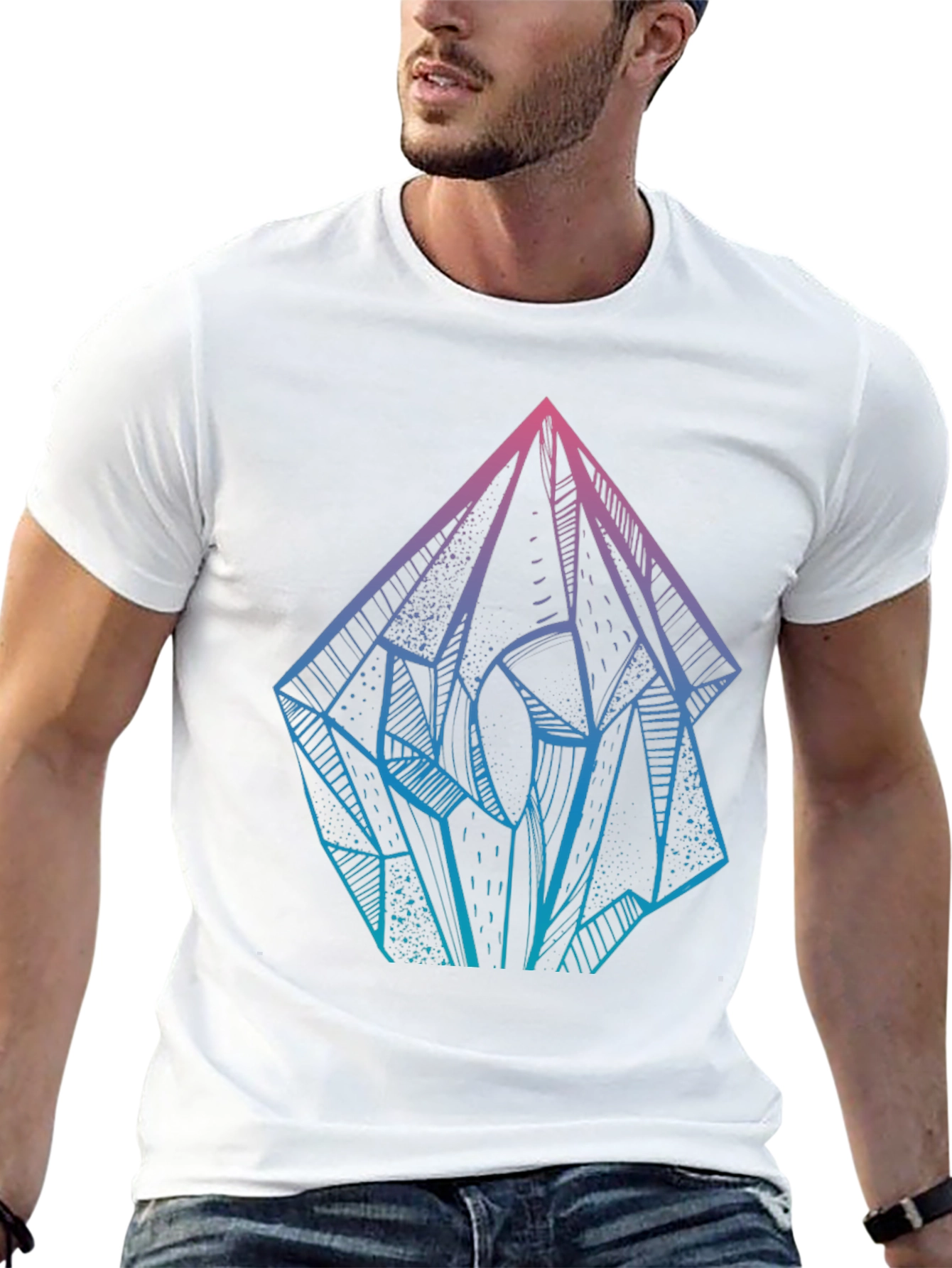 Crystal Prism Graphic Tee - Mens Black T-Shirt