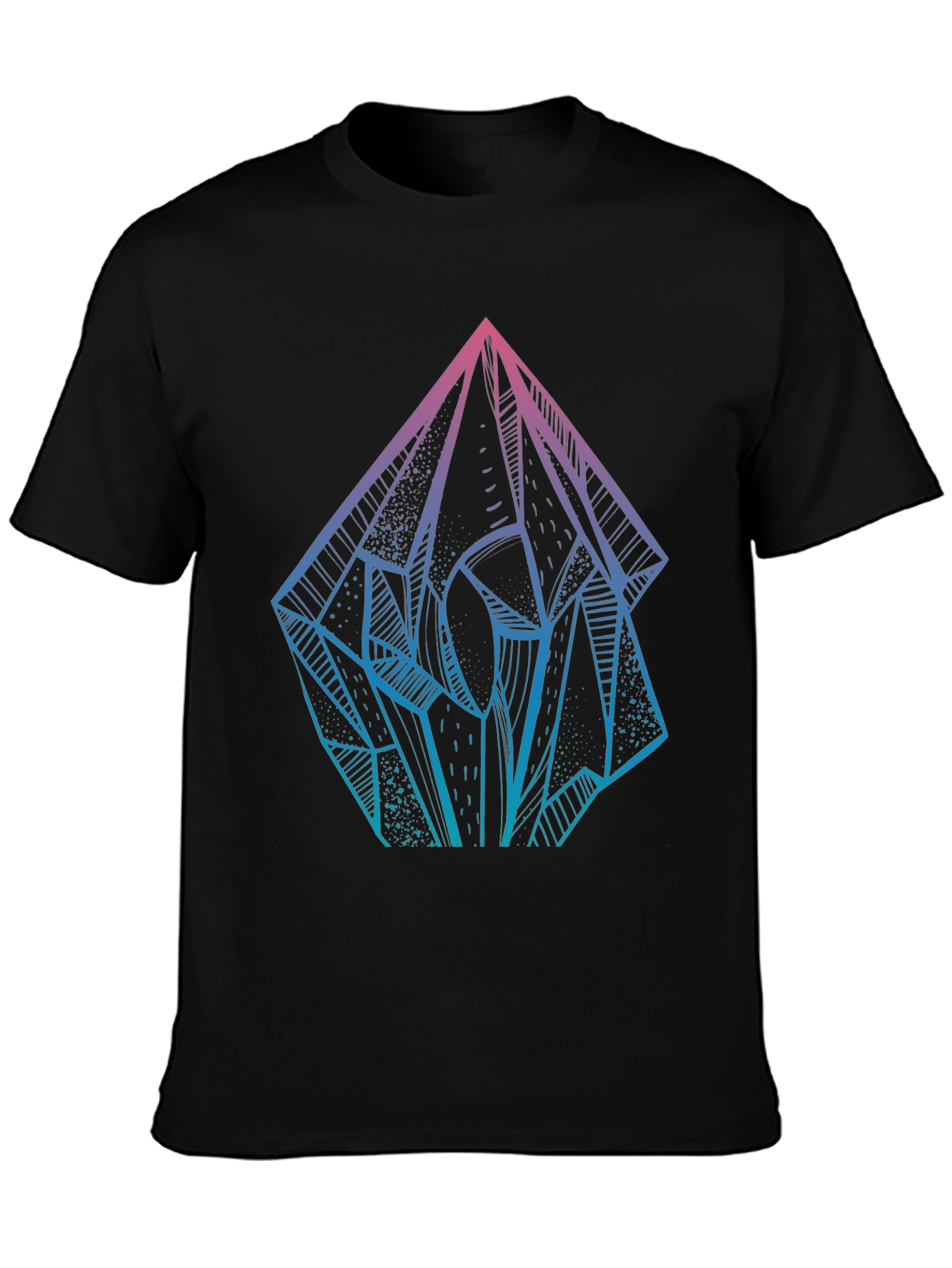 Crystal Prism Graphic Tee - Mens Black T-Shirt