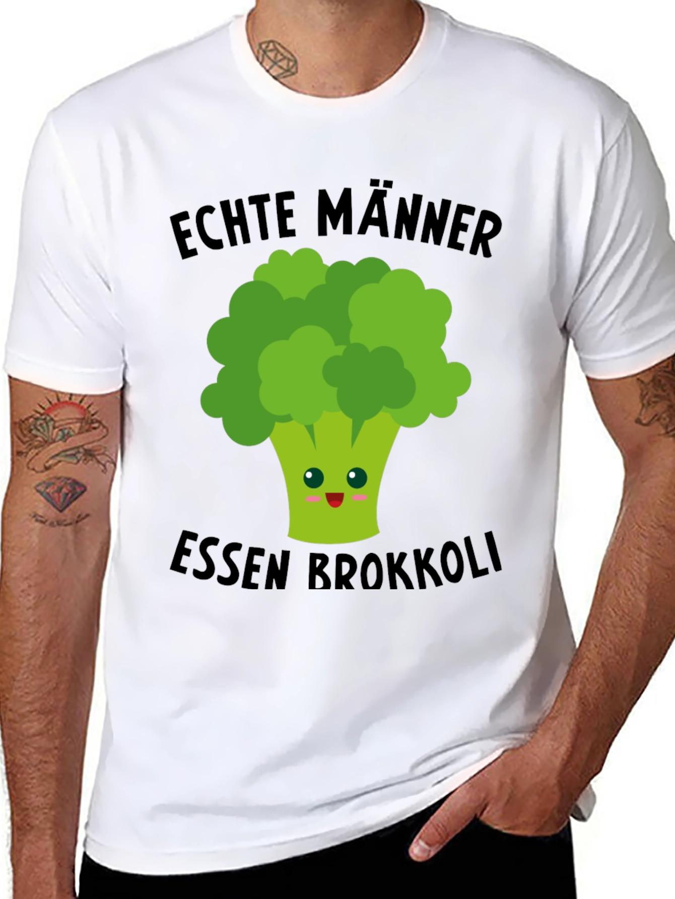 Echte Manner Essen Brokkoli T-Shirt