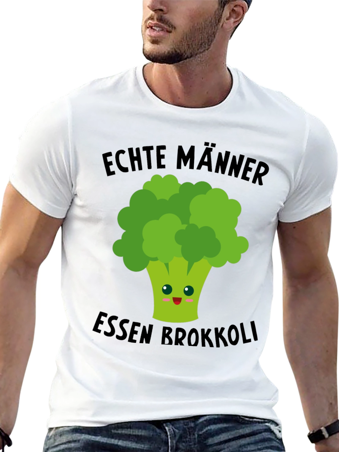 Echte Manner Essen Brokkoli T-Shirt