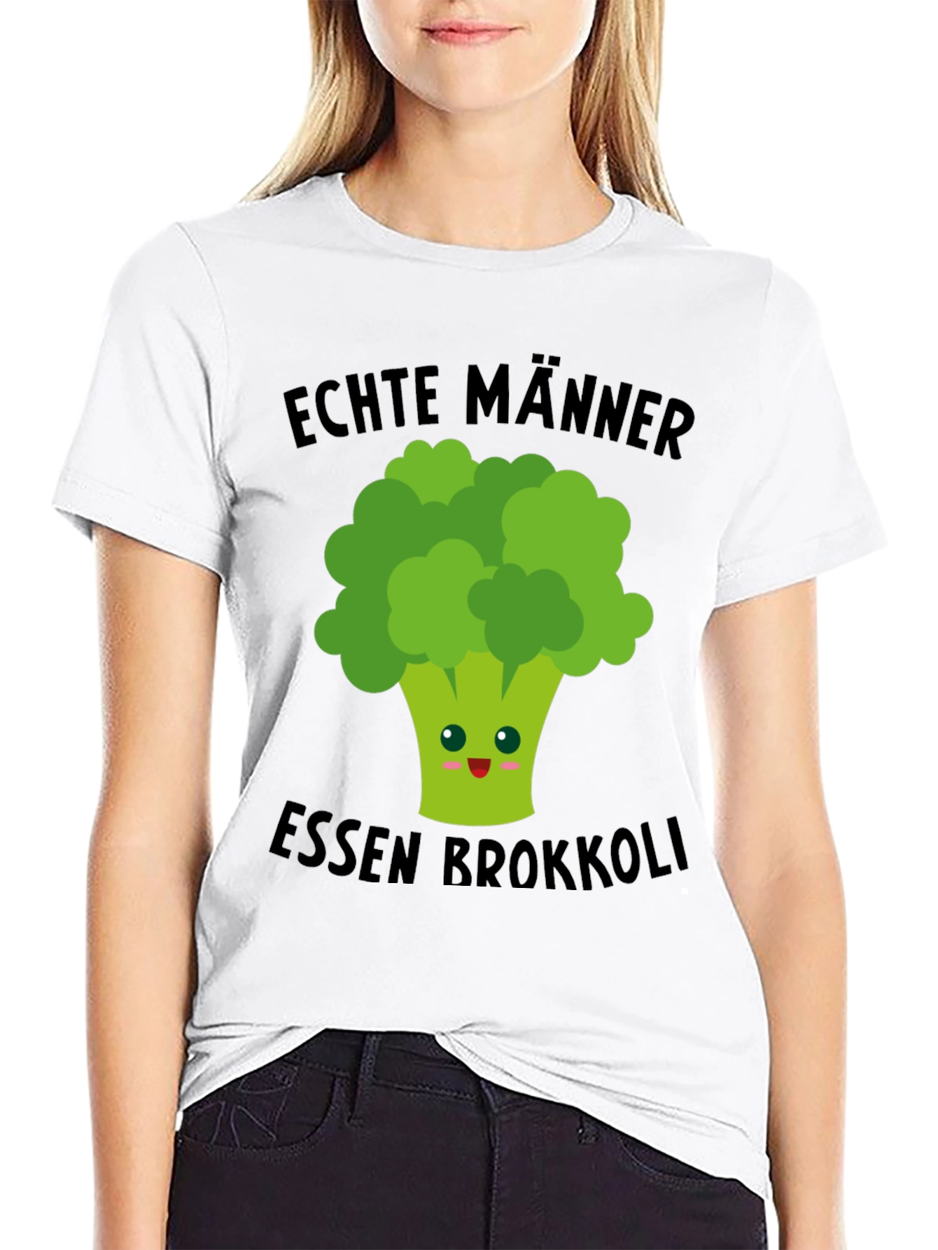 Echte Manner Essen Brokkoli T-Shirt