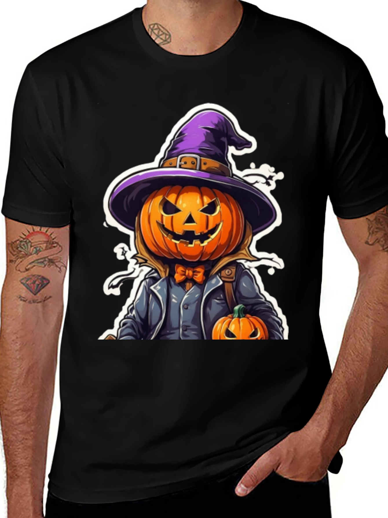 Spooky Pumpkin Witch T-Shirt