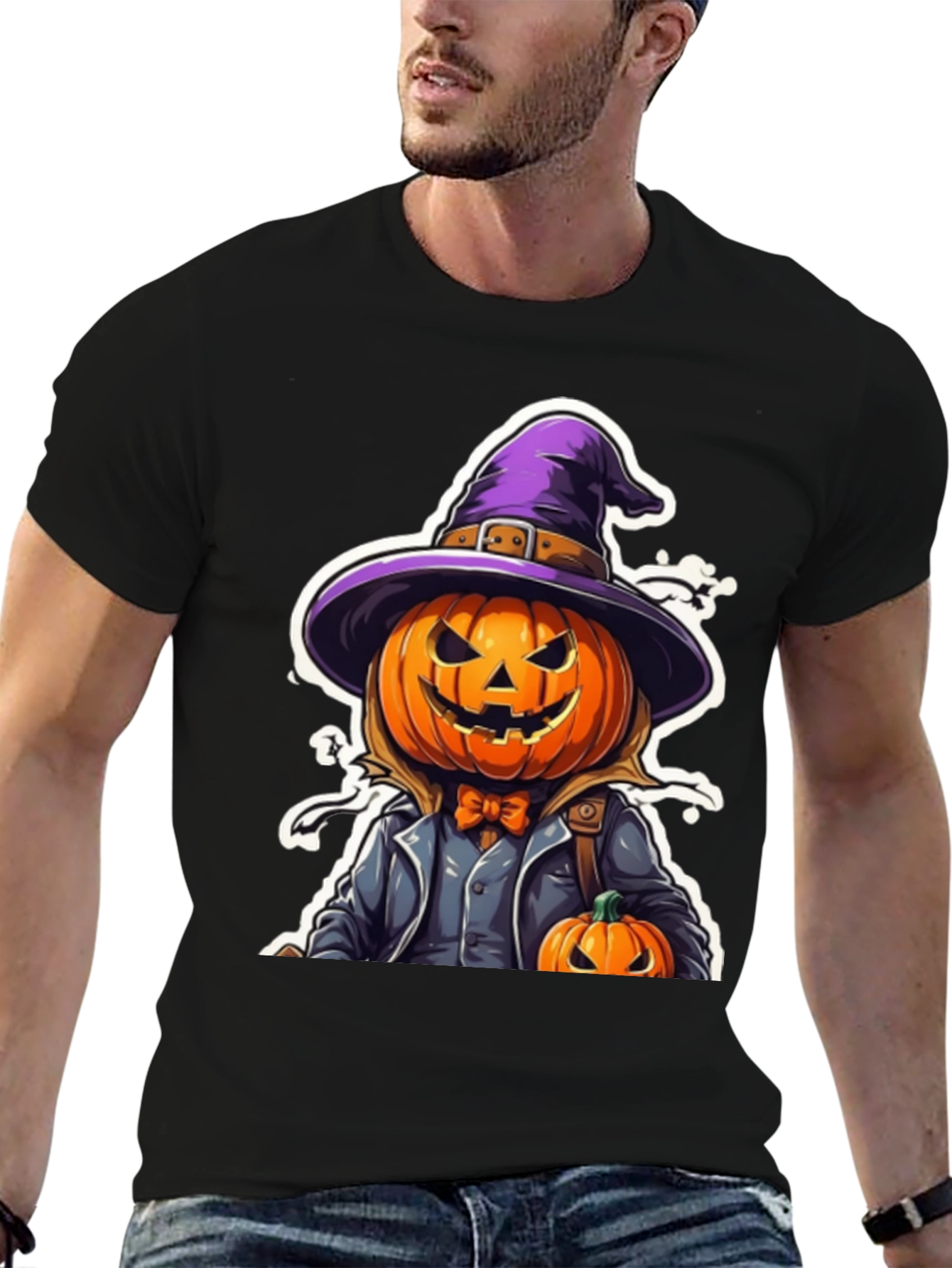 Spooky Pumpkin Witch T-Shirt