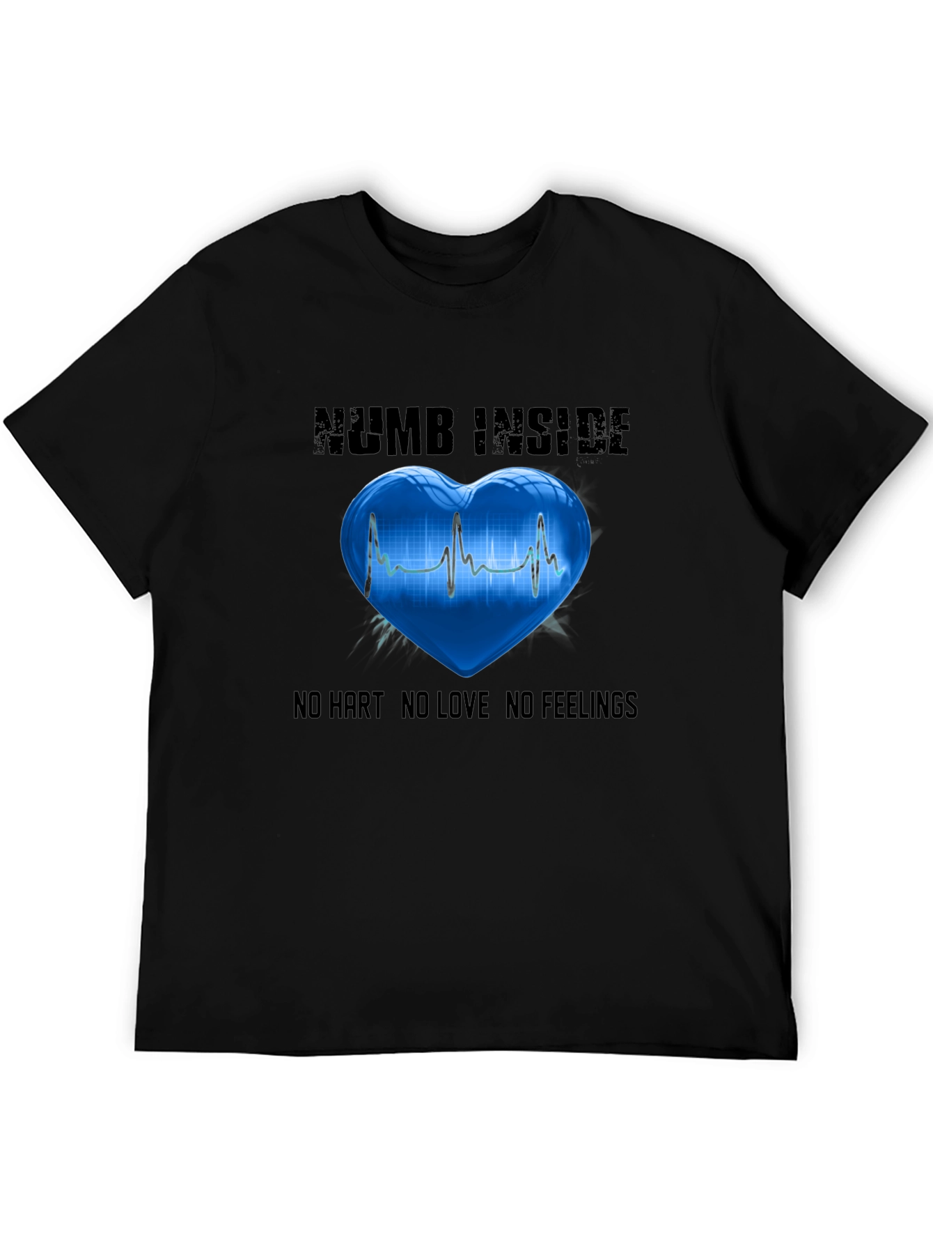 Numb Inside Heartbeat Graphic T-Shirt - Unisex