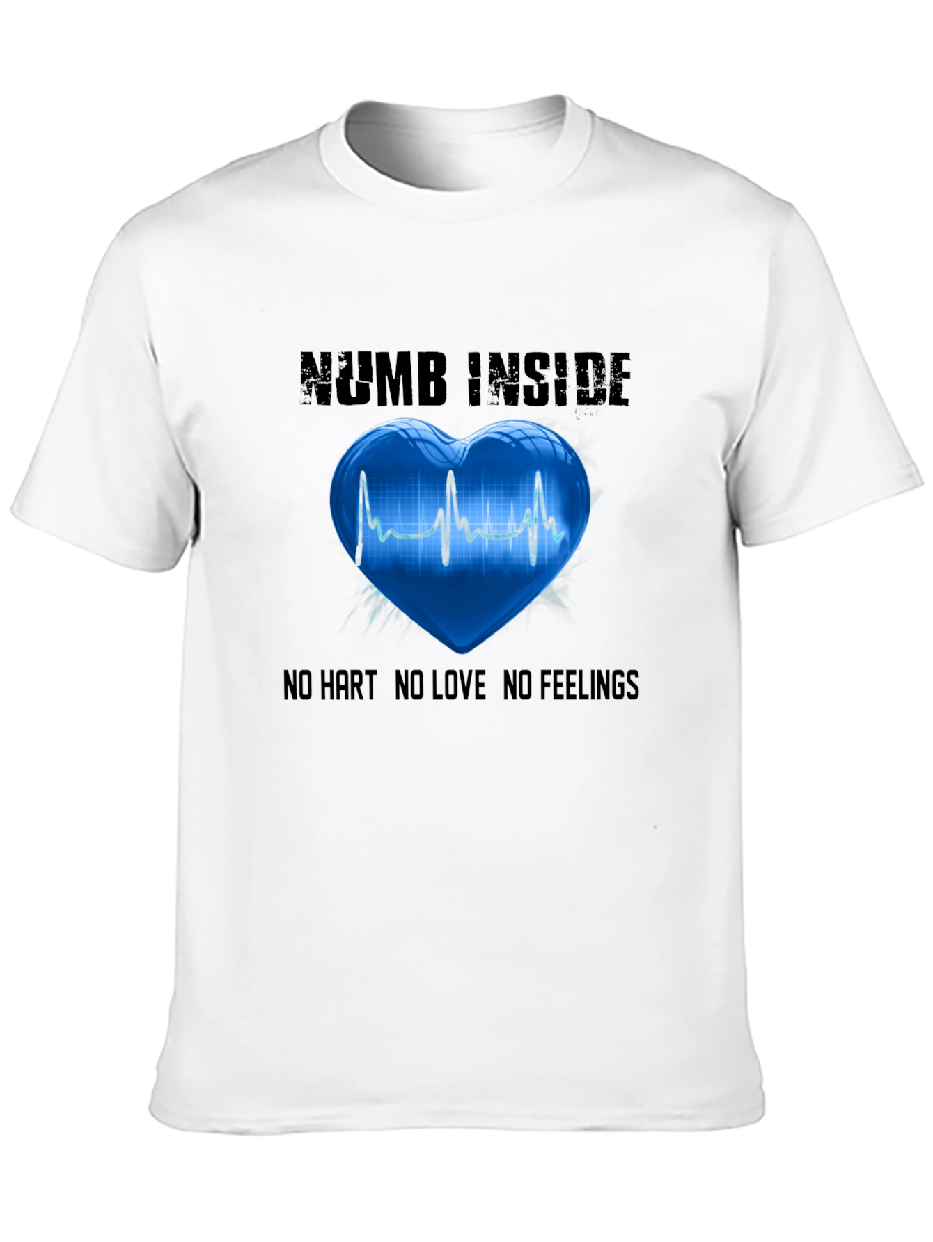 Numb Inside Heartbeat Graphic T-Shirt - Unisex