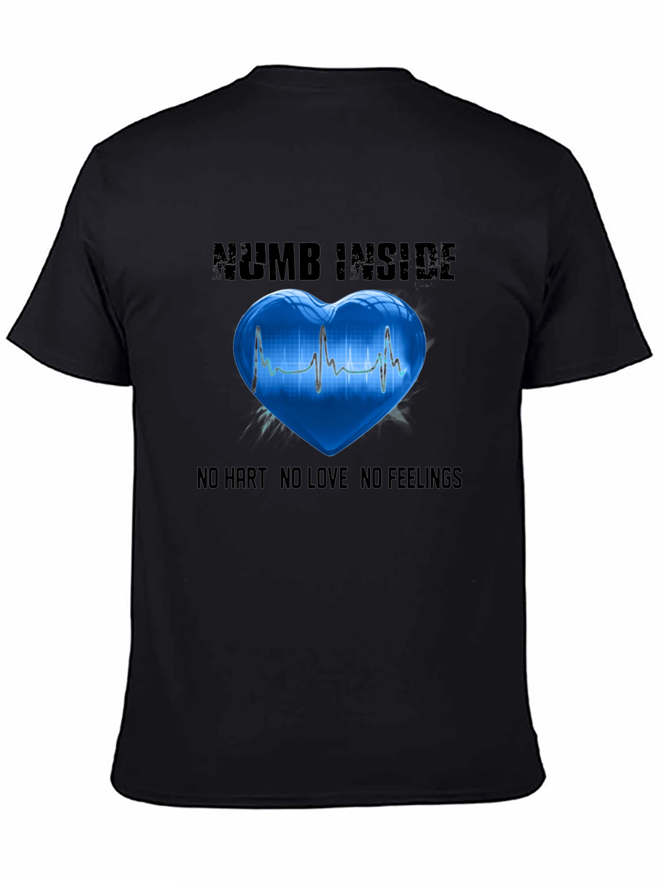 Numb Inside Heartbeat Graphic T-Shirt - Unisex