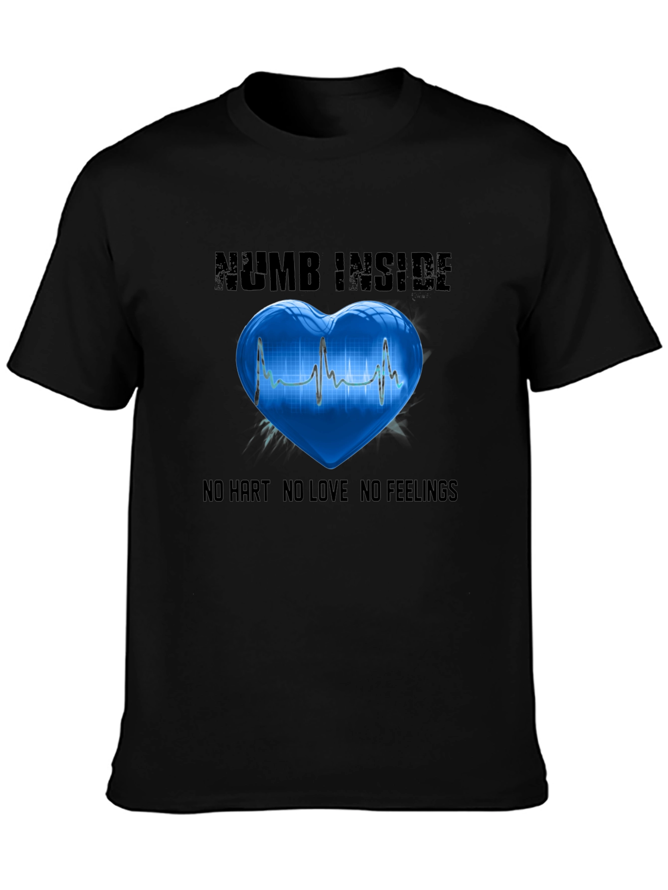 Numb Inside Heartbeat Graphic T-Shirt - Unisex