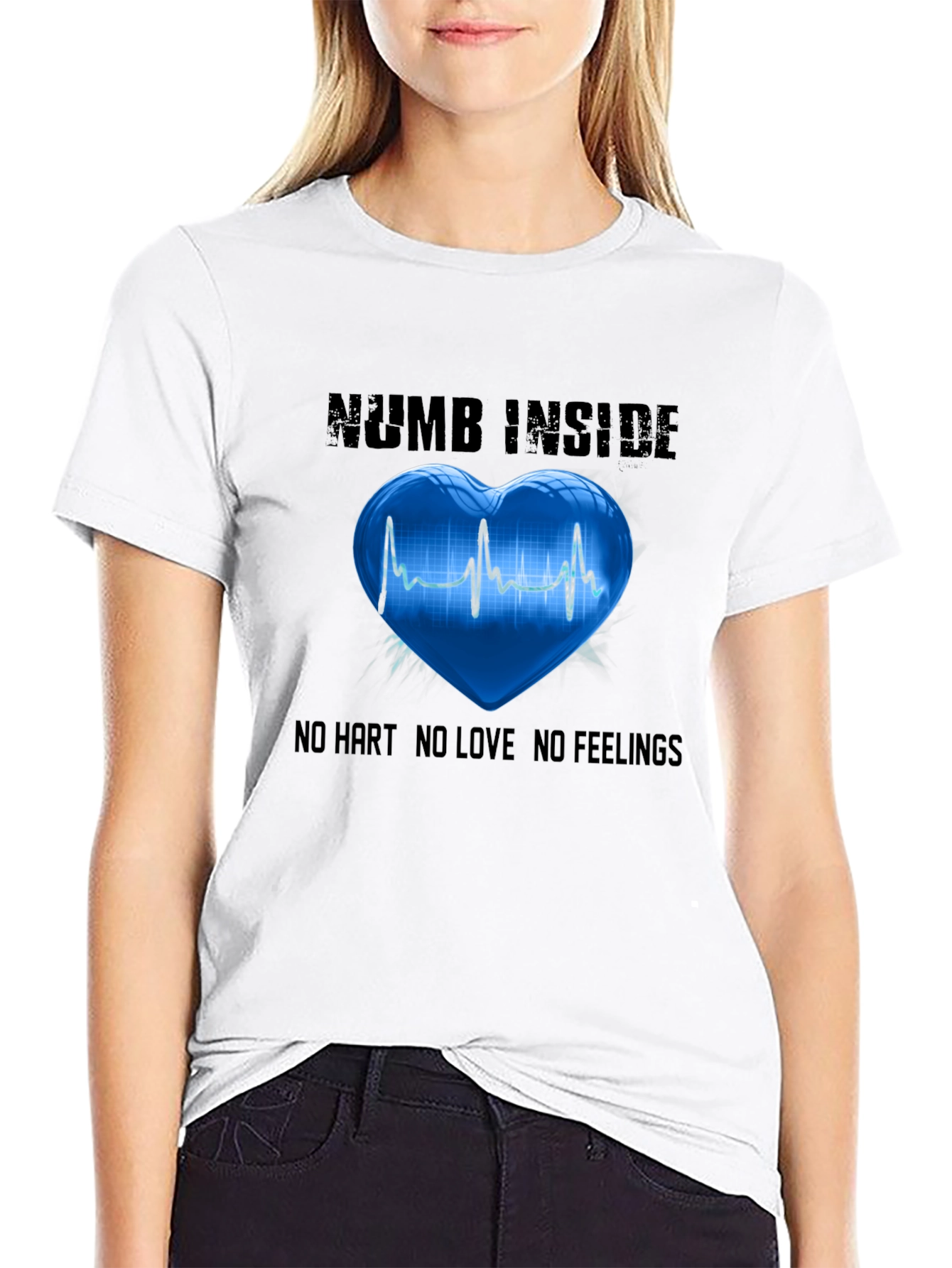 Numb Inside Heartbeat Graphic T-Shirt - Unisex