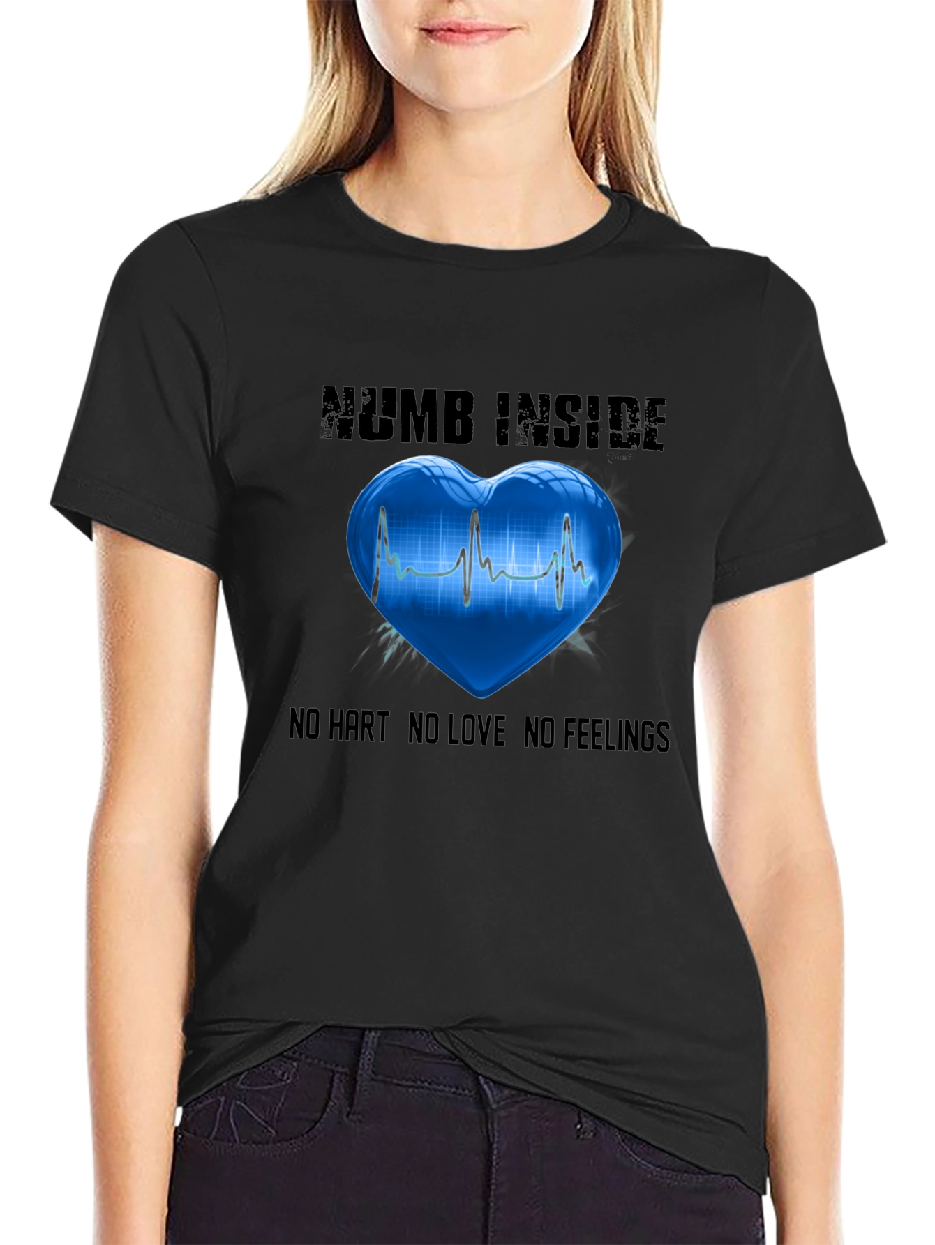 Numb Inside Heartbeat Graphic T-Shirt - Unisex