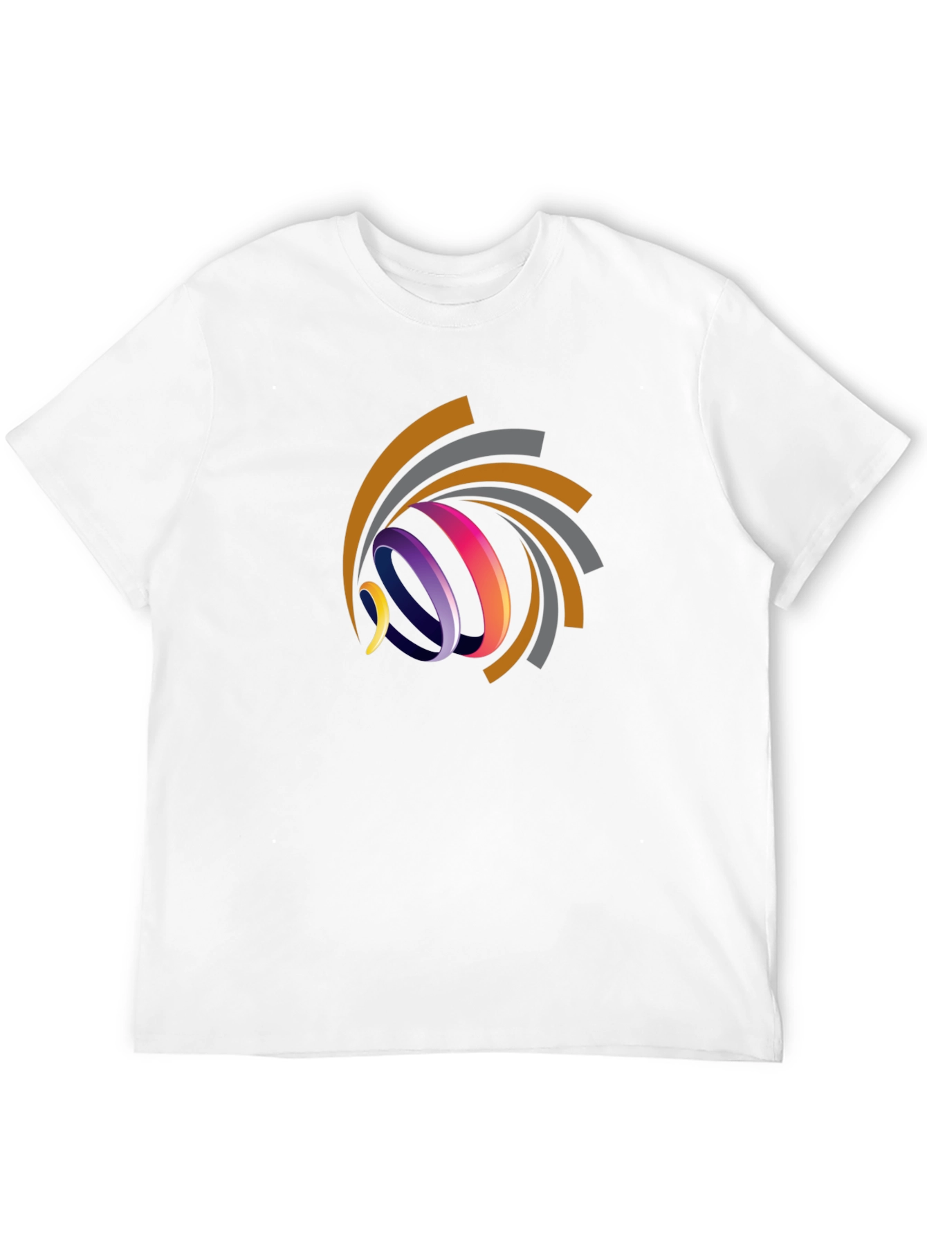 Abstract Swirl Graphic Tee - Modern Design