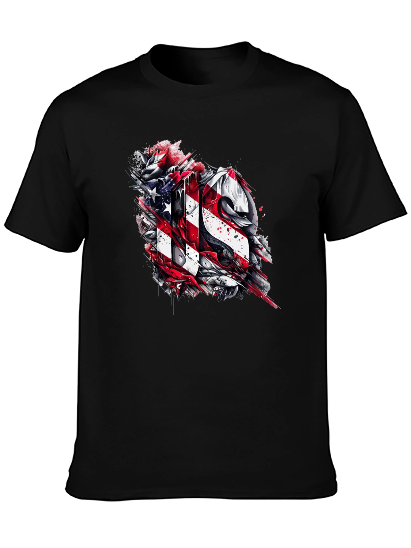 Patriotic US Graphic Print Tee