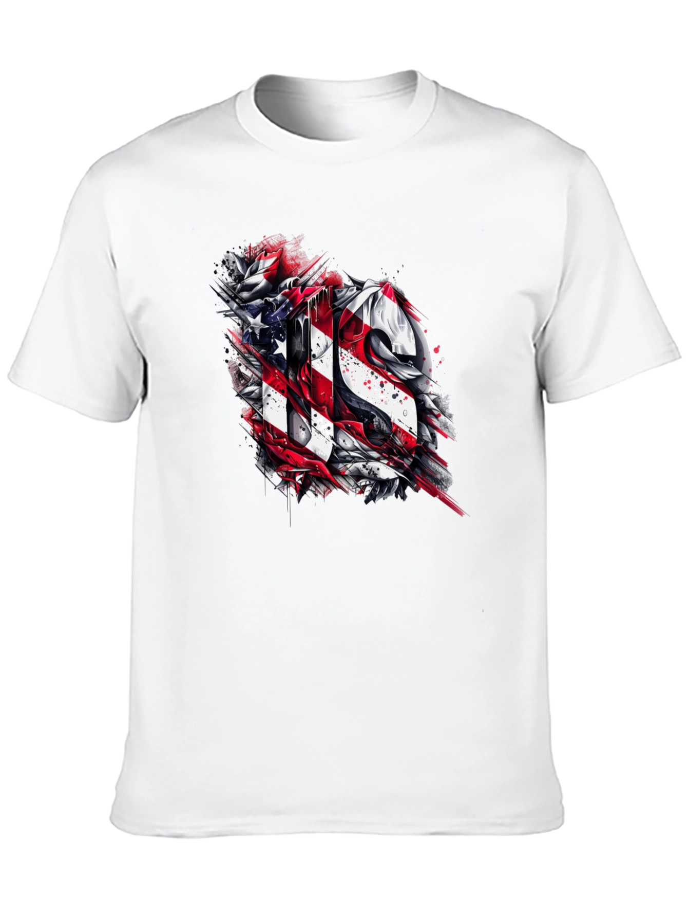 Patriotic US Graphic Print Tee