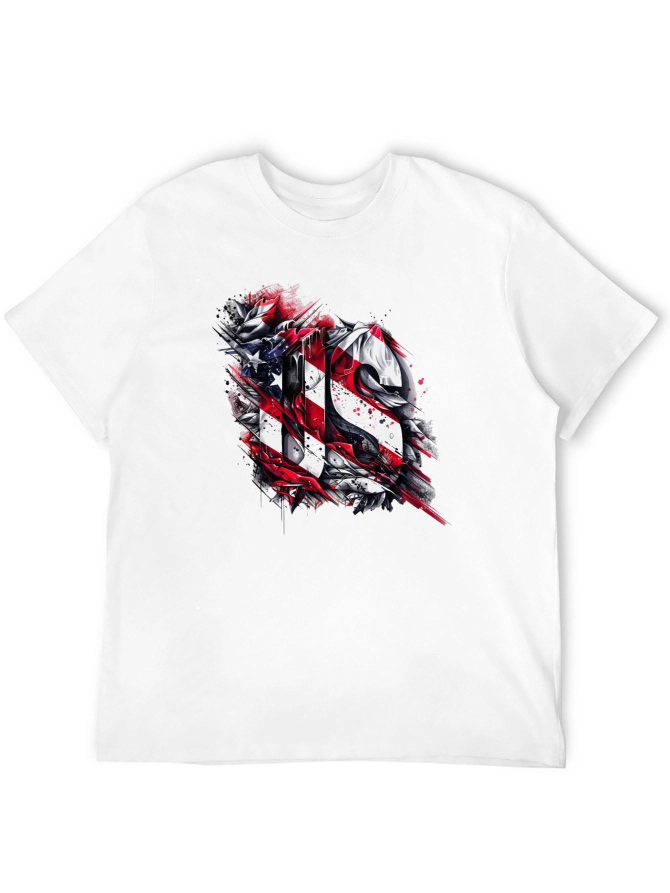 Patriotic US Graphic Print Tee