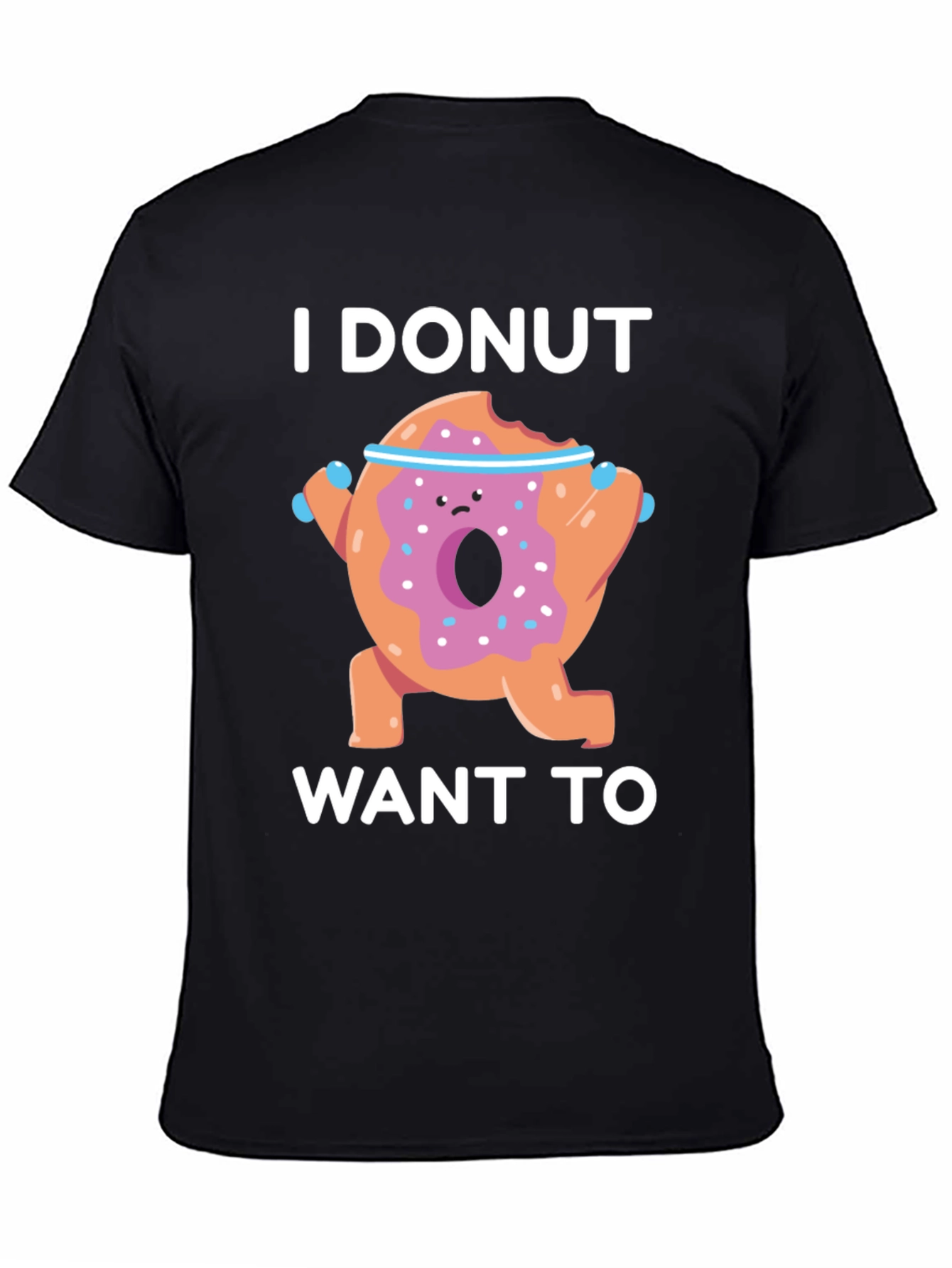 Funny Donut Workout Graphic T-Shirt