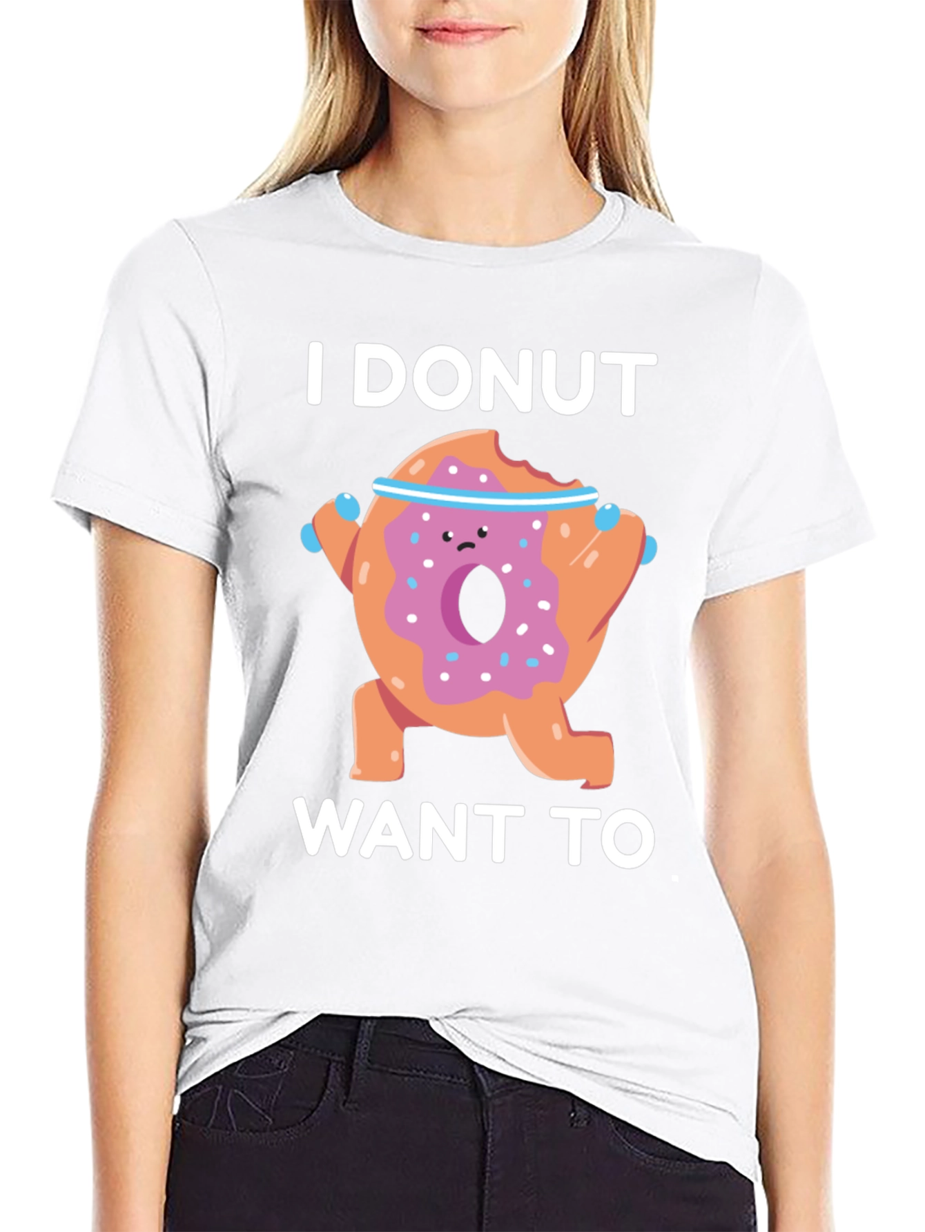 Funny Donut Workout Graphic T-Shirt