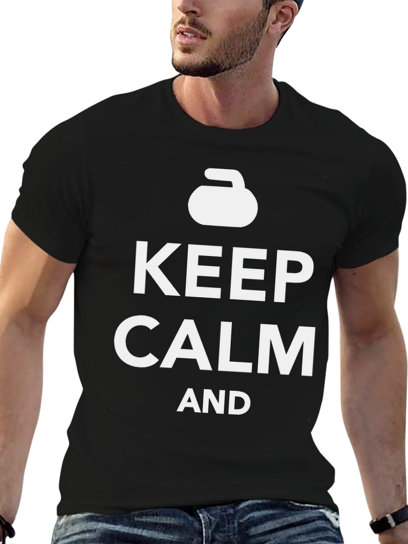 Keep Calm and Curl - Fun Curling T-Shirt