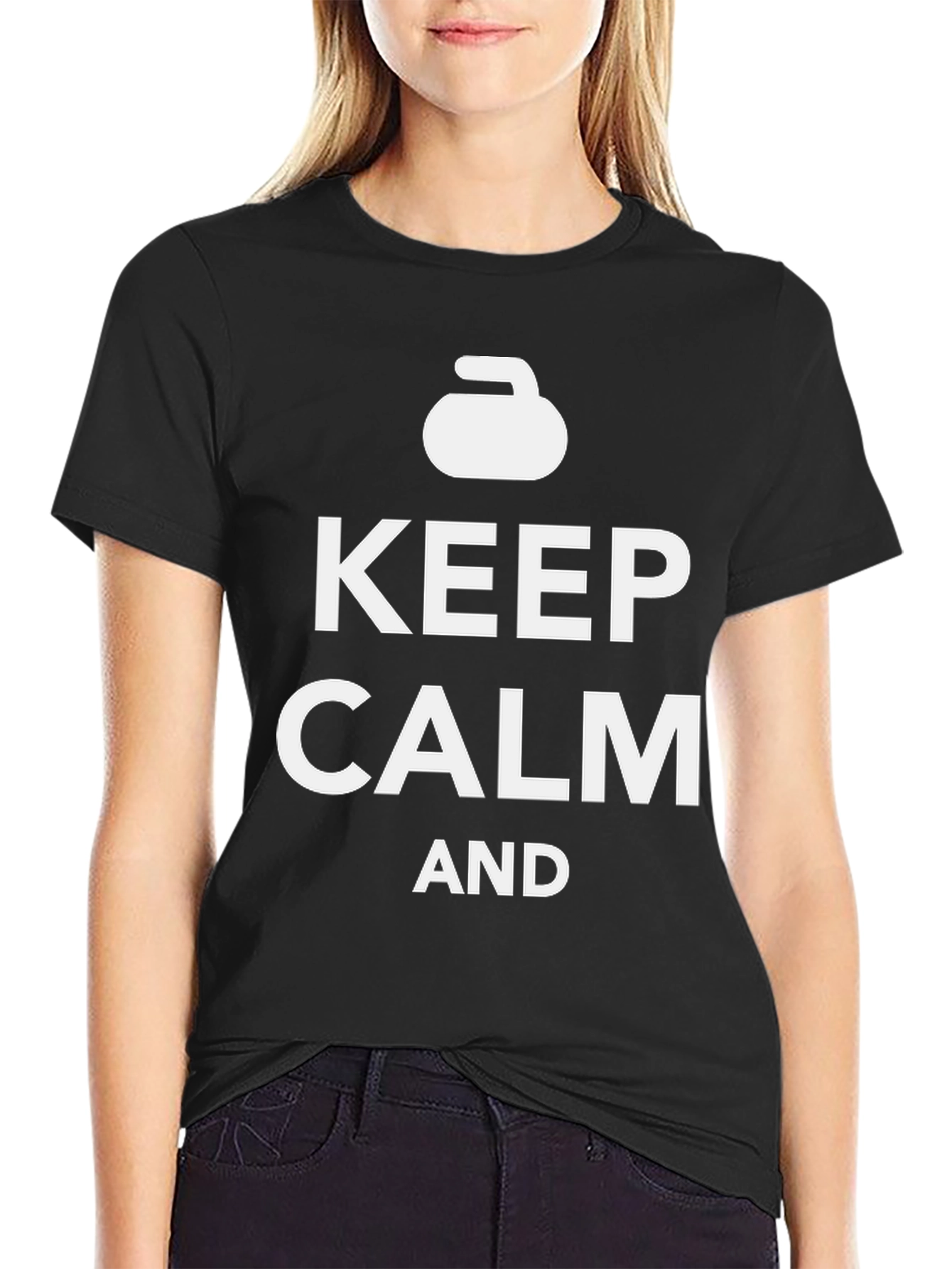 Keep Calm and Curl - Fun Curling T-Shirt