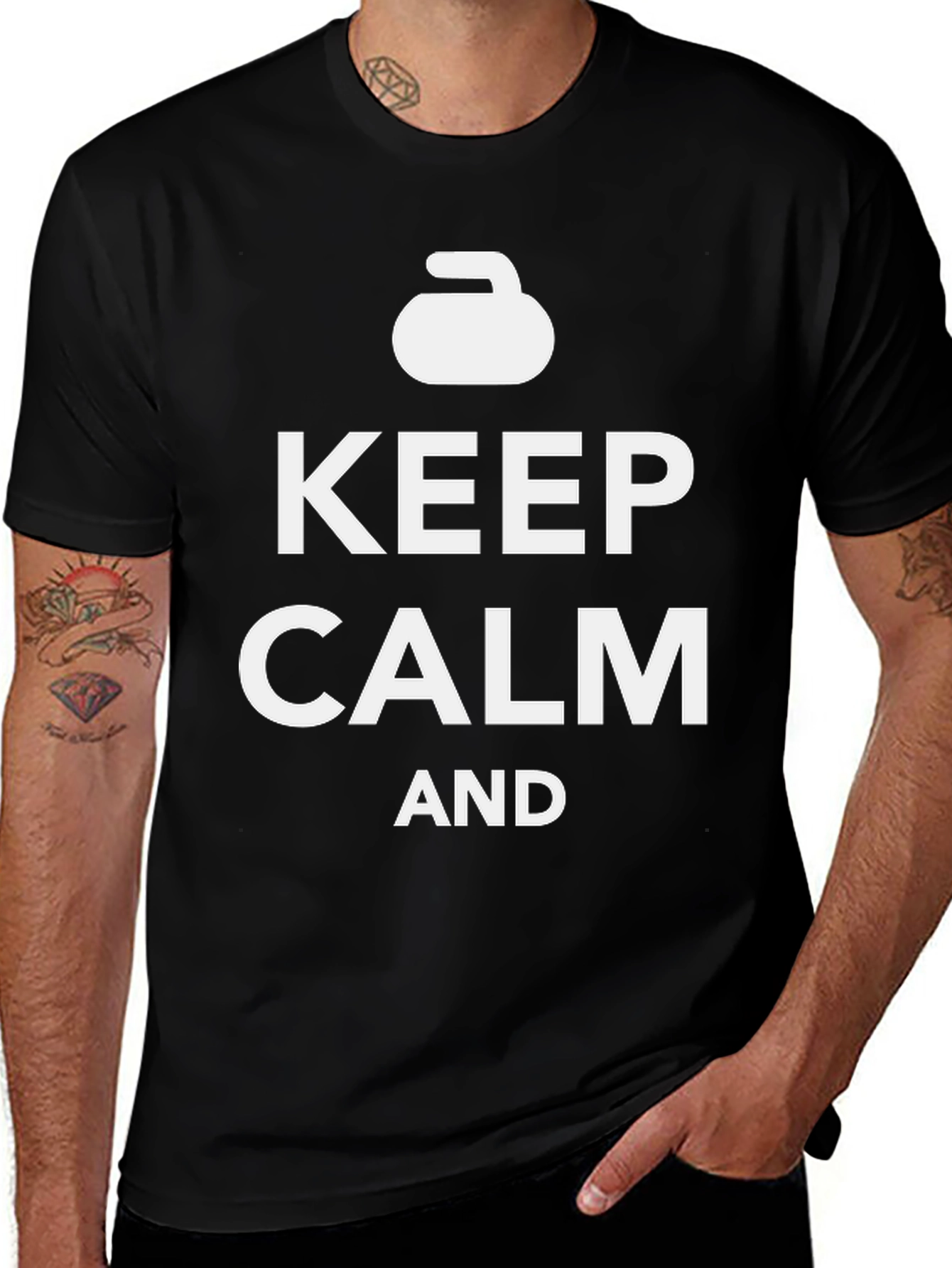 Keep Calm and Curl - Fun Curling T-Shirt