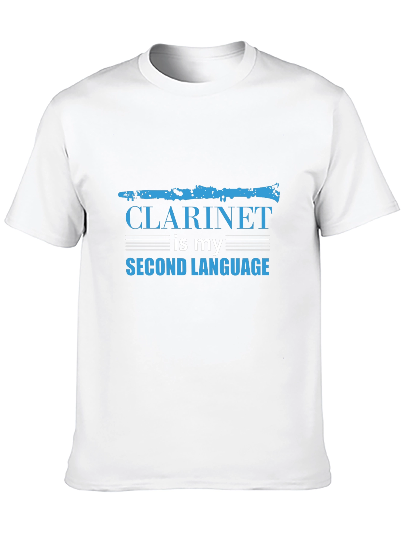 Clarinet is My Second Language Black T-Shirt