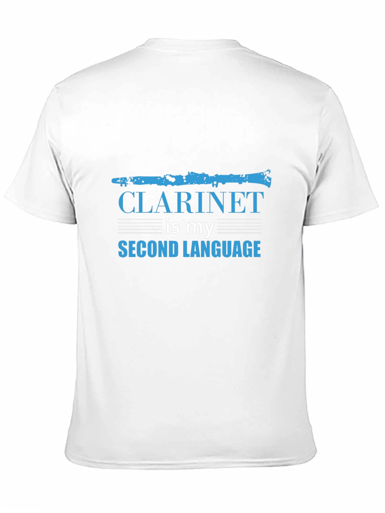Clarinet is My Second Language Black T-Shirt