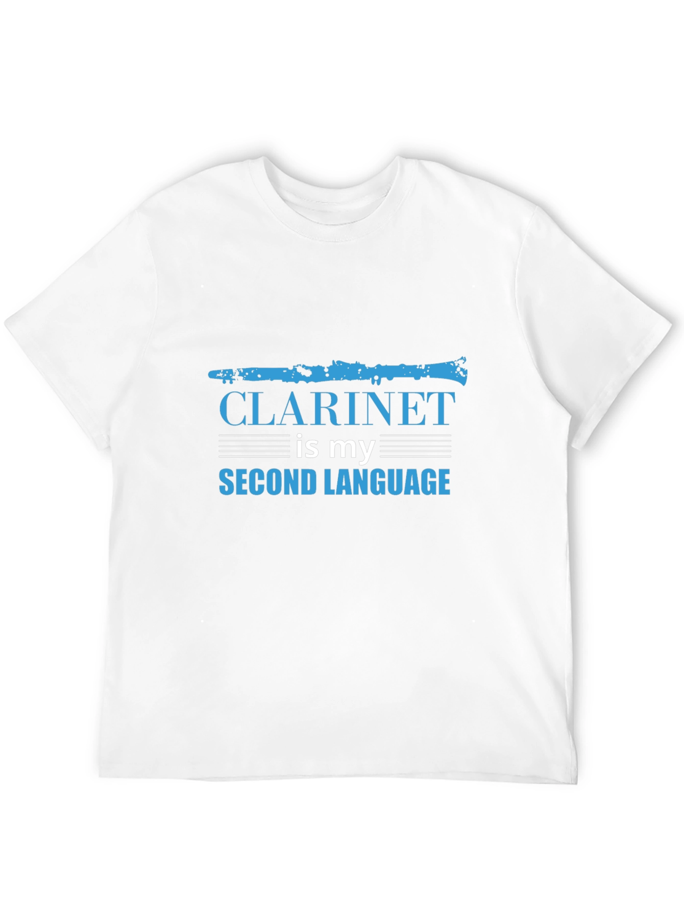 Clarinet is My Second Language Black T-Shirt