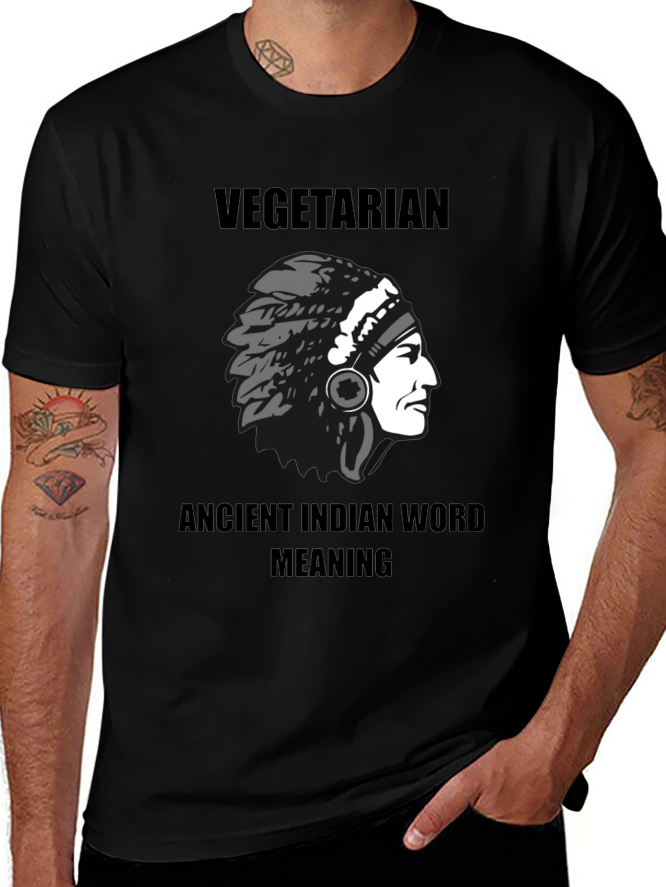 Vegetarian Ancient Indian Word Meaning T-Shirt