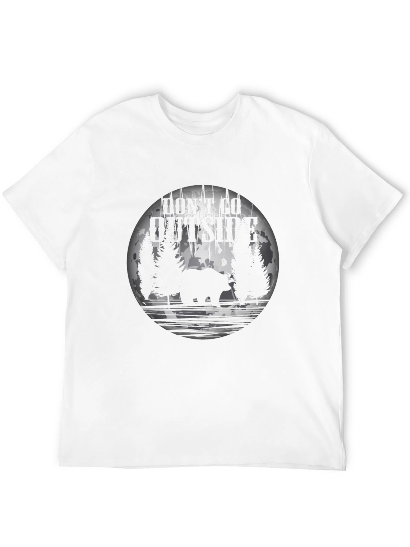 Dont Go Outside Bear T-Shirt