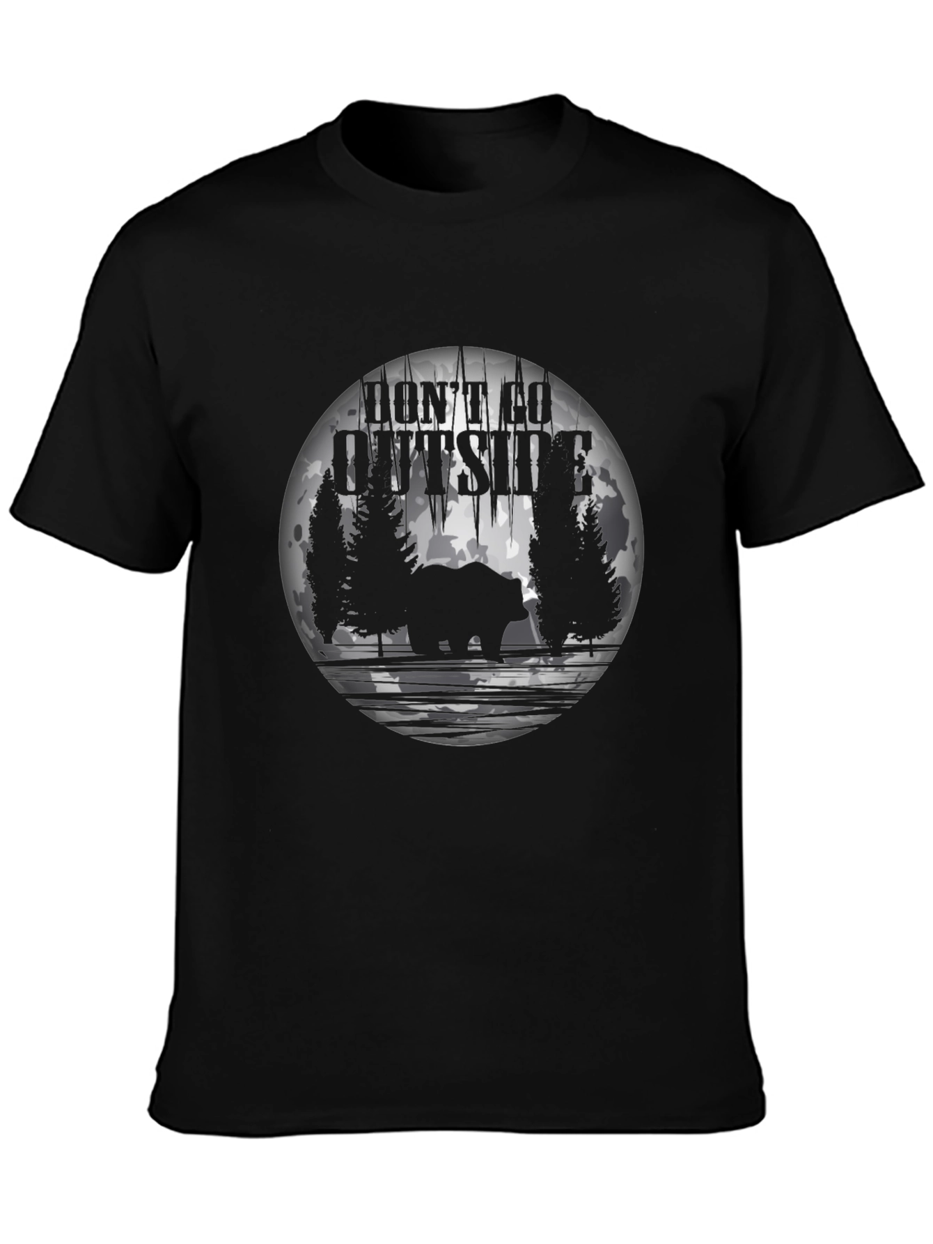 Dont Go Outside Bear T-Shirt