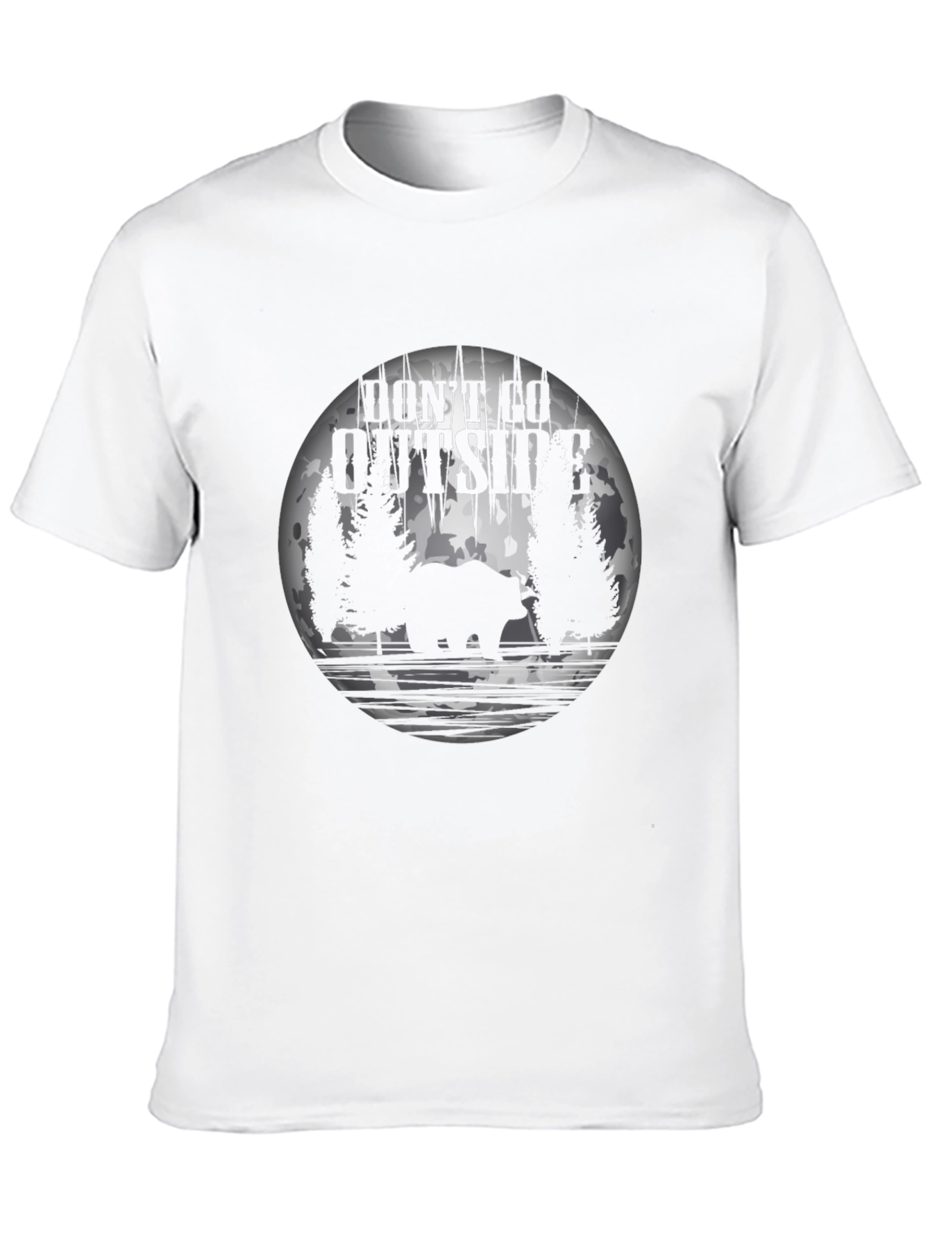 Dont Go Outside Bear T-Shirt