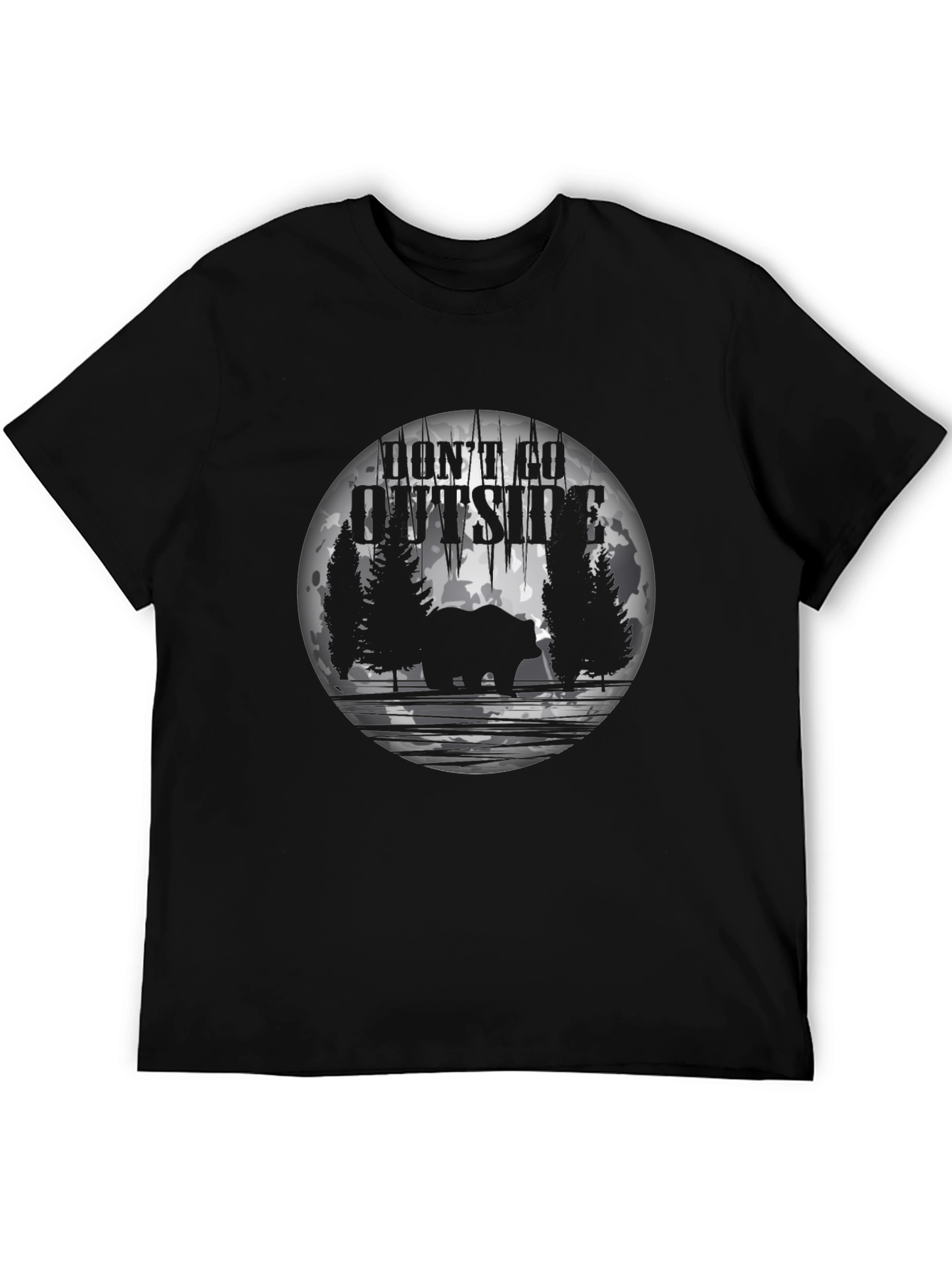 Dont Go Outside Bear T-Shirt