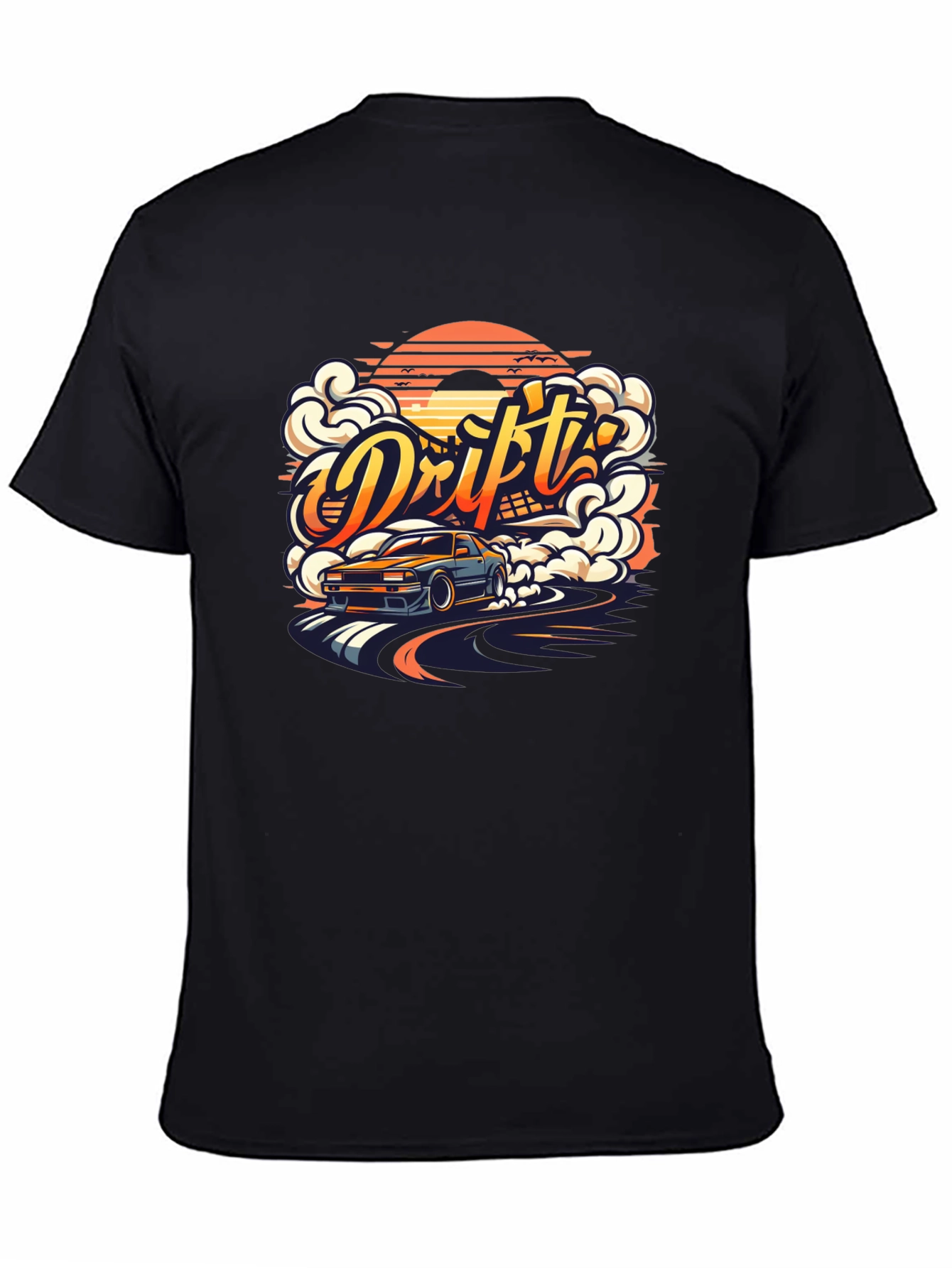 Drift Car Graphic Tee - Mens Black T-Shirt