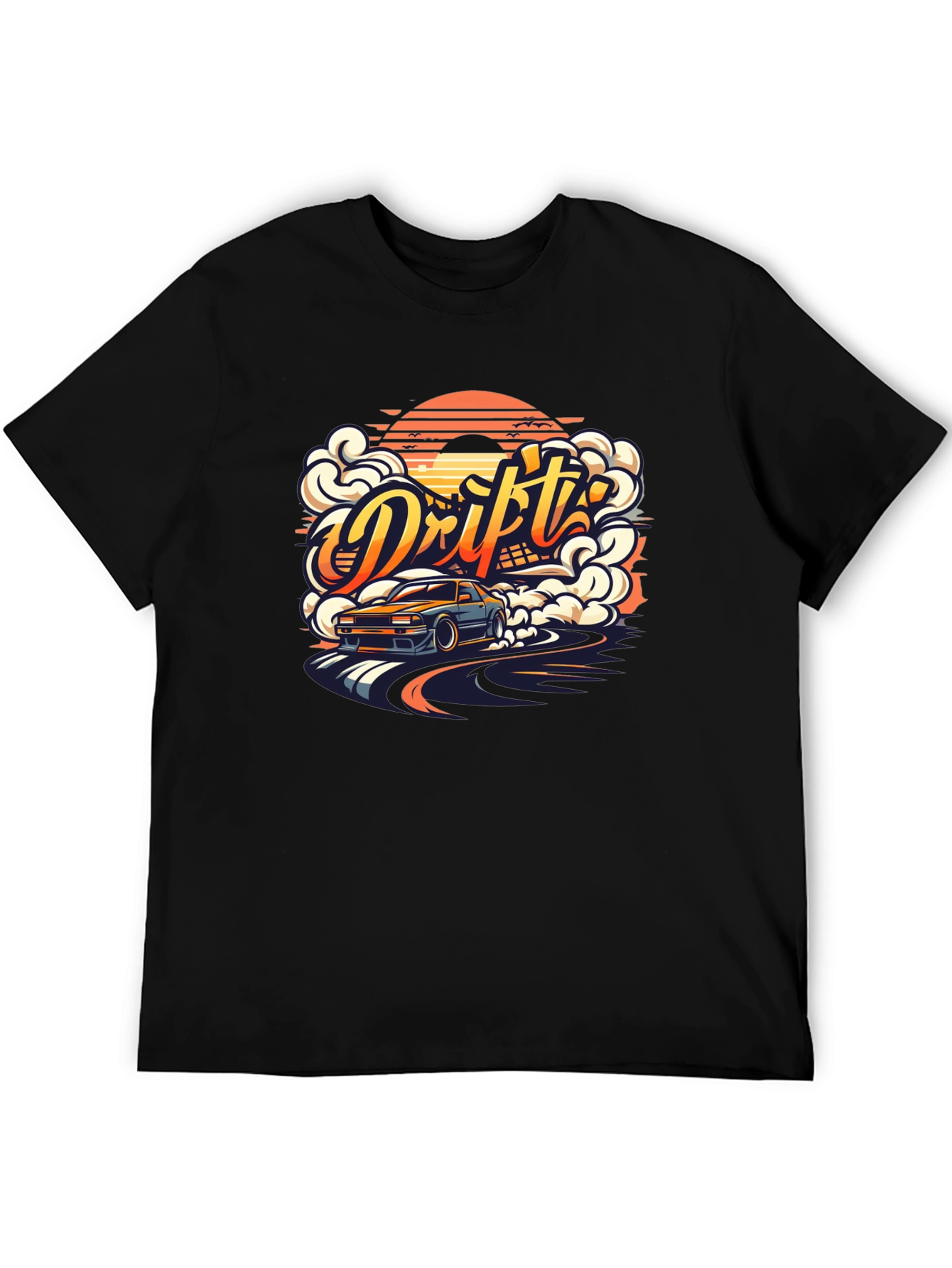 Drift Car Graphic Tee - Mens Black T-Shirt