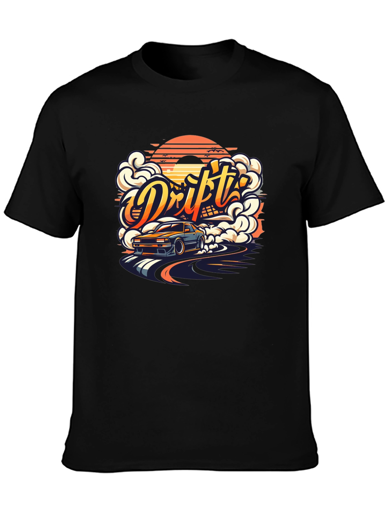 Drift Car Graphic Tee - Mens Black T-Shirt