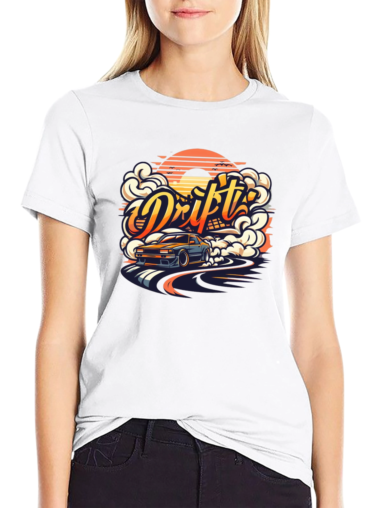 Drift Car Graphic Tee - Mens Black T-Shirt