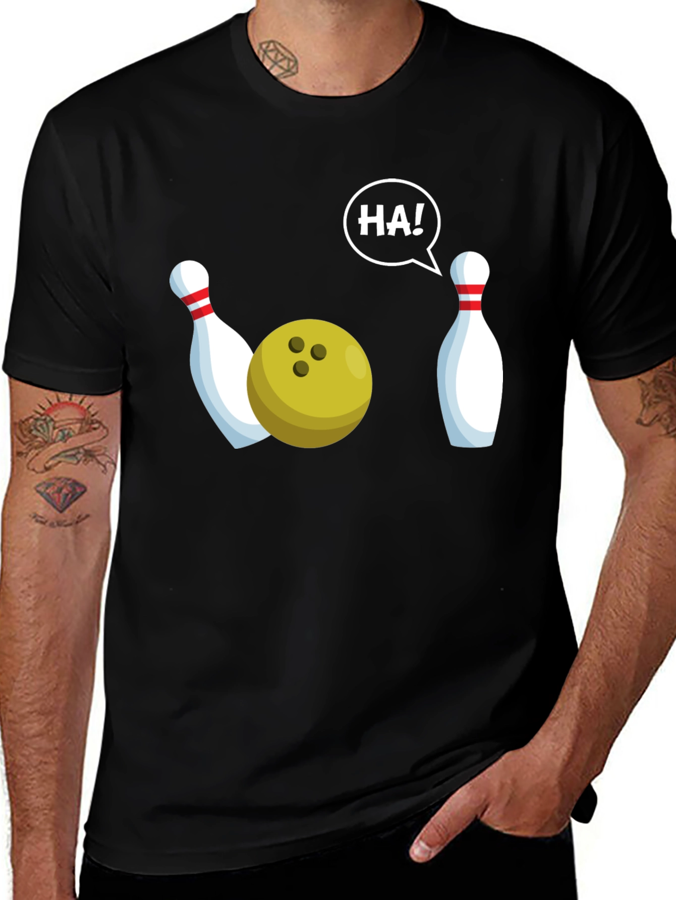 Funny Bowling T-Shirt - HA! Strike Humor