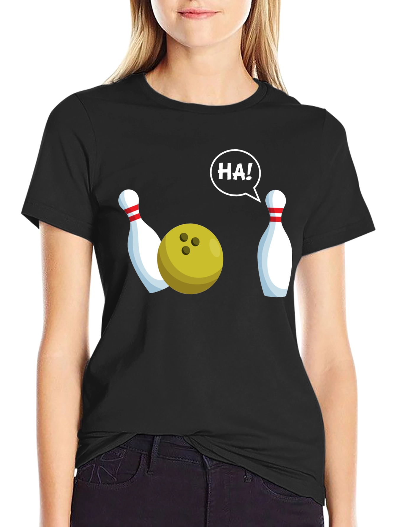 Funny Bowling T-Shirt - HA! Strike Humor