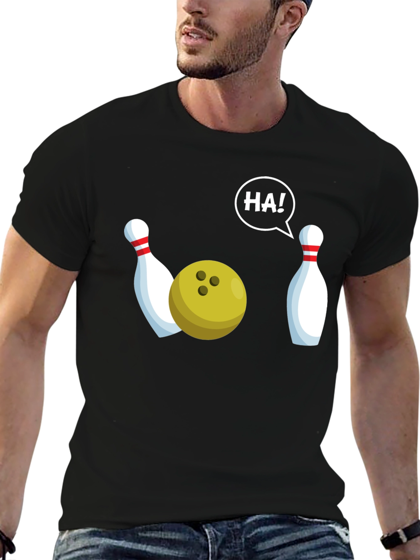 Funny Bowling T-Shirt - HA! Strike Humor