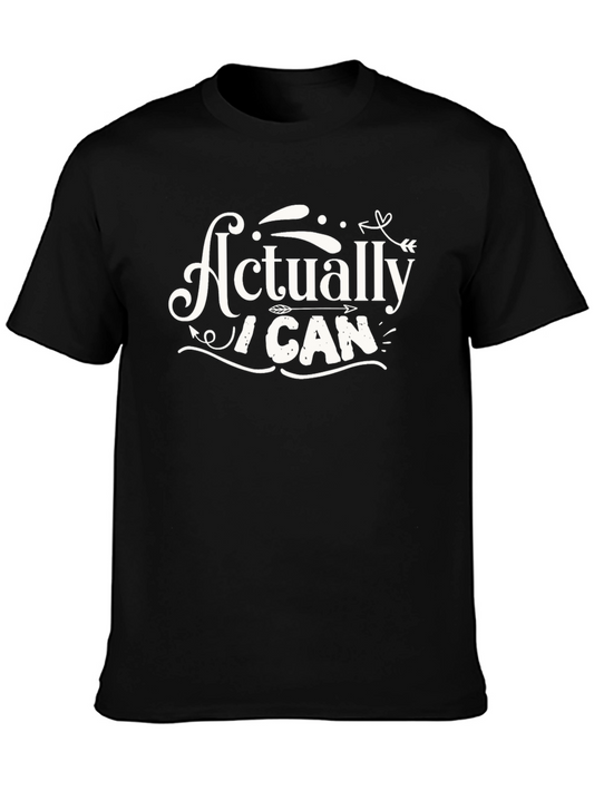 Actually I Can Graphic Tee - Black