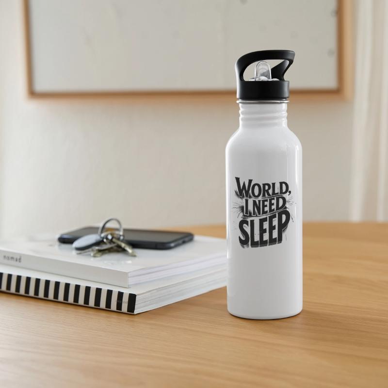 World, I Need Sleep Funny Typography Design