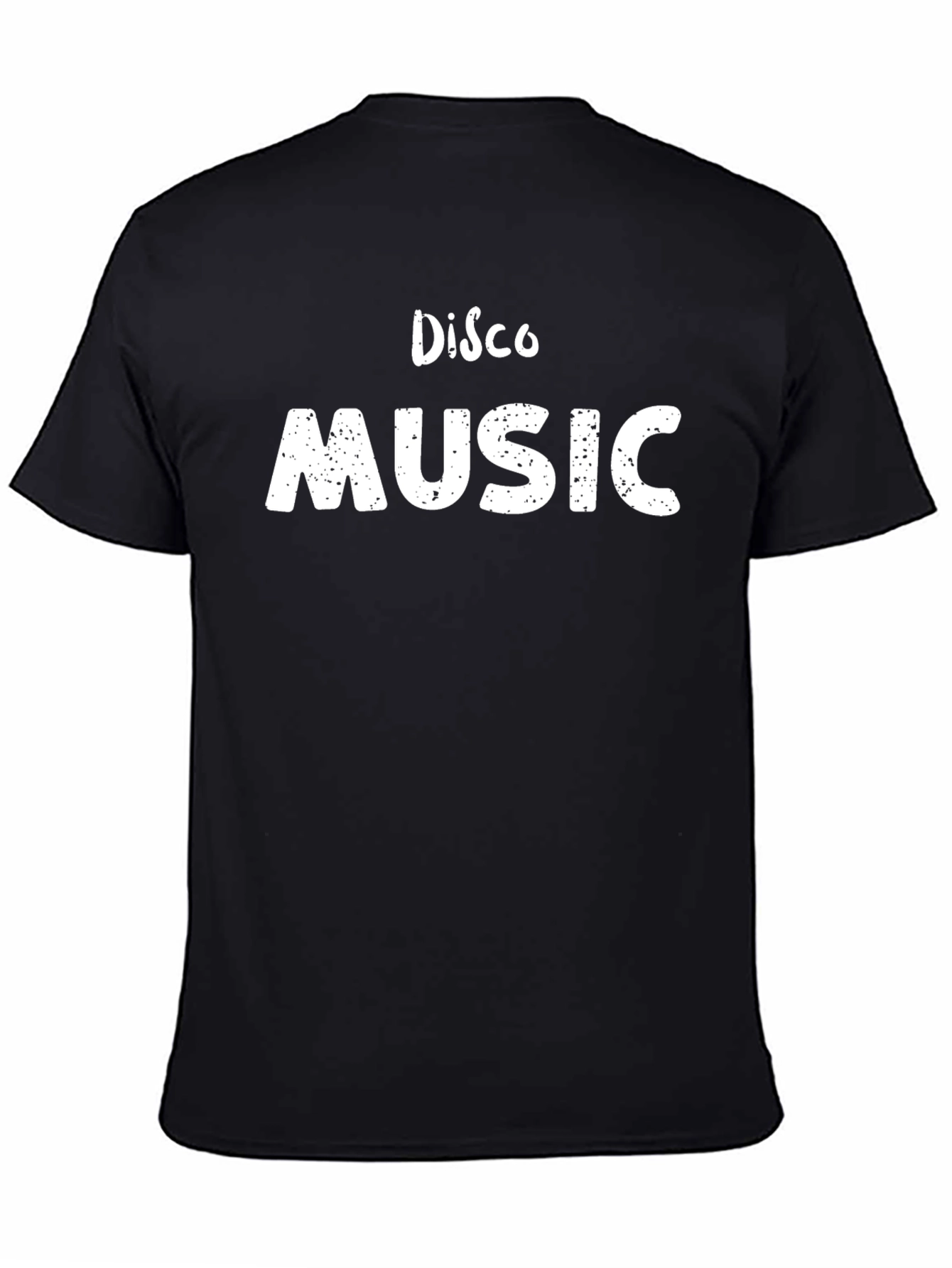 Disco Music Graphic Tee - Black Cotton T-Shirt