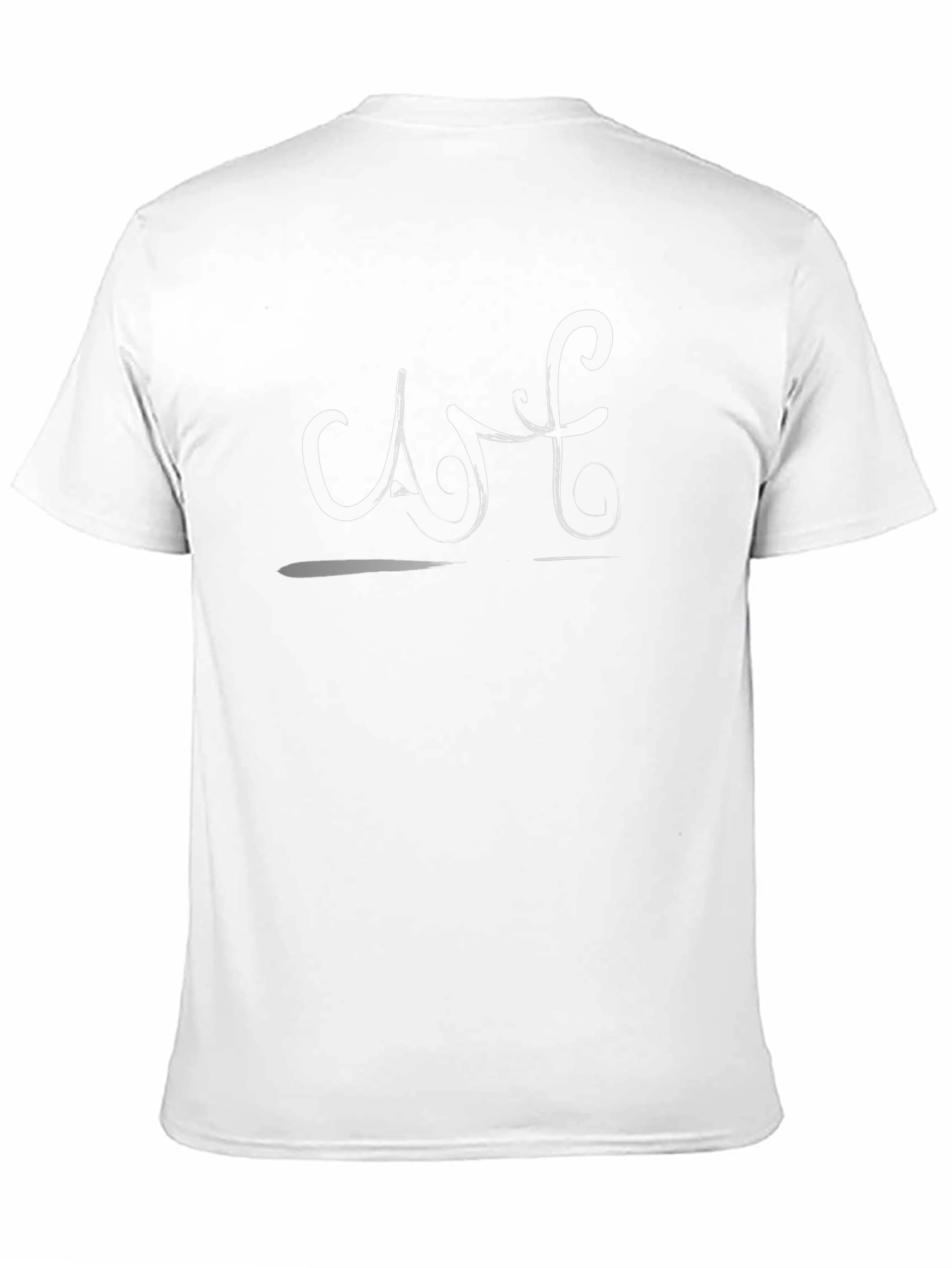Stylish Black T-Shirt with Artistic White Design