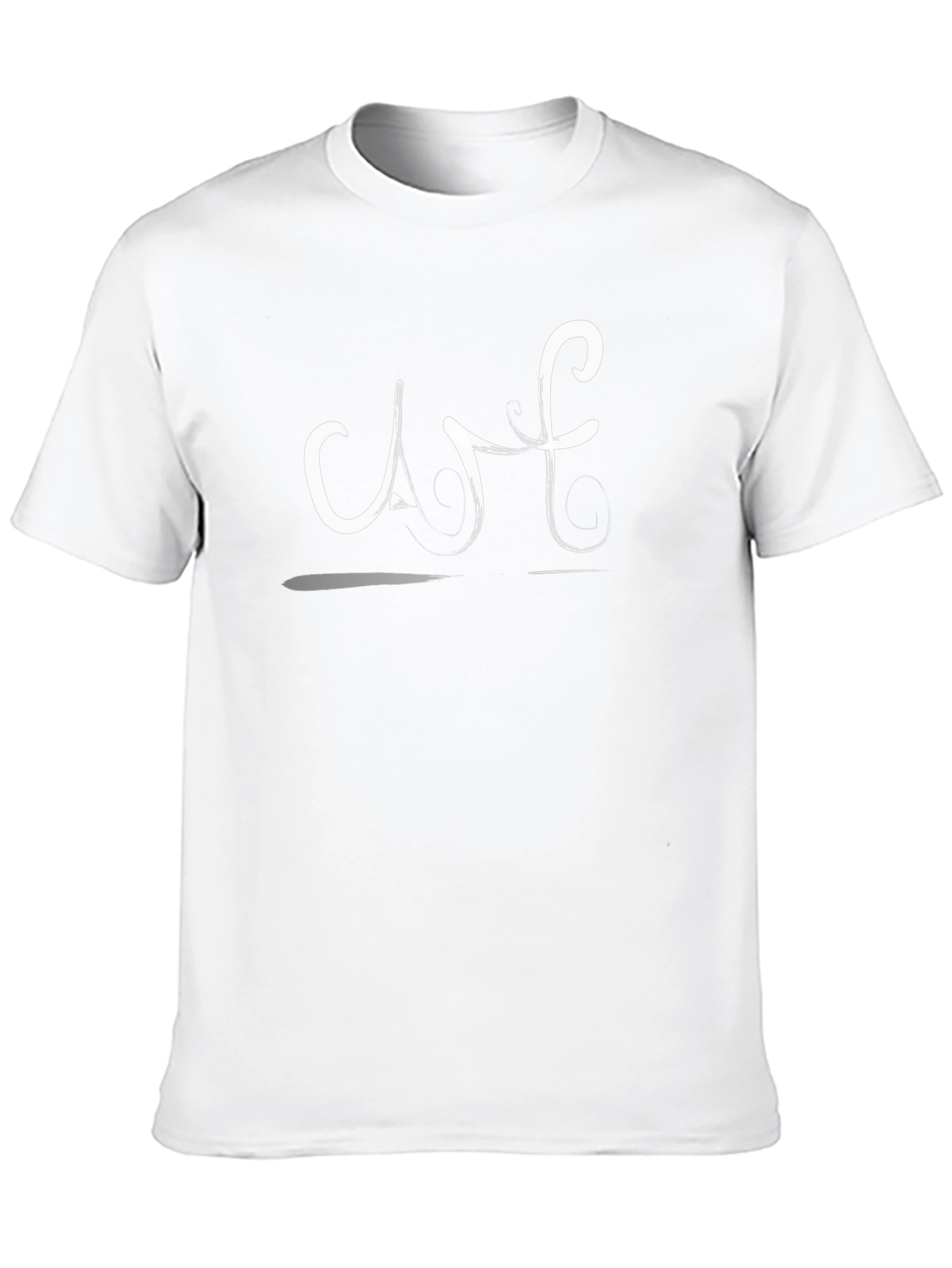 Stylish Black T-Shirt with Artistic White Design
