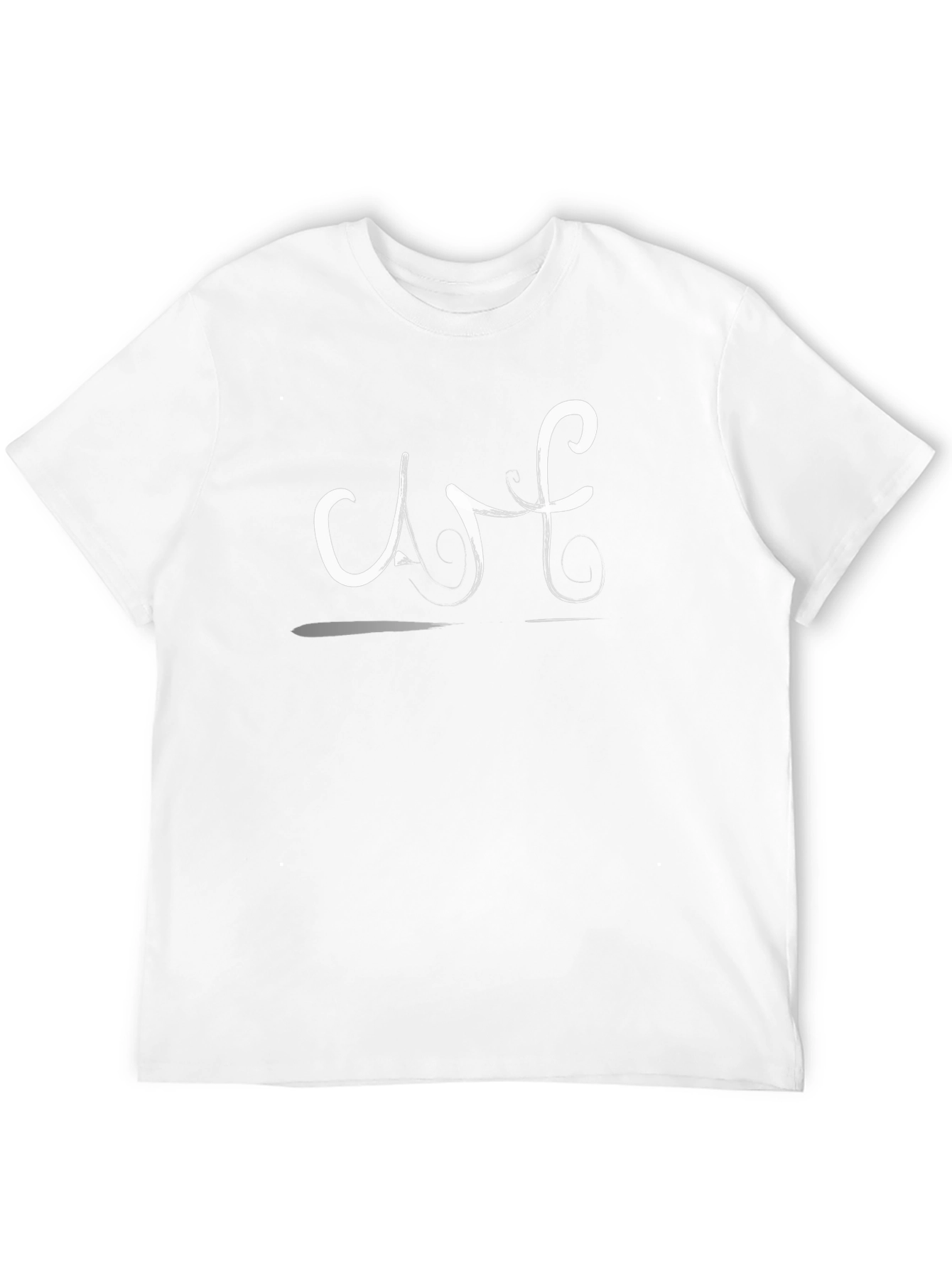 Stylish Black T-Shirt with Artistic White Design