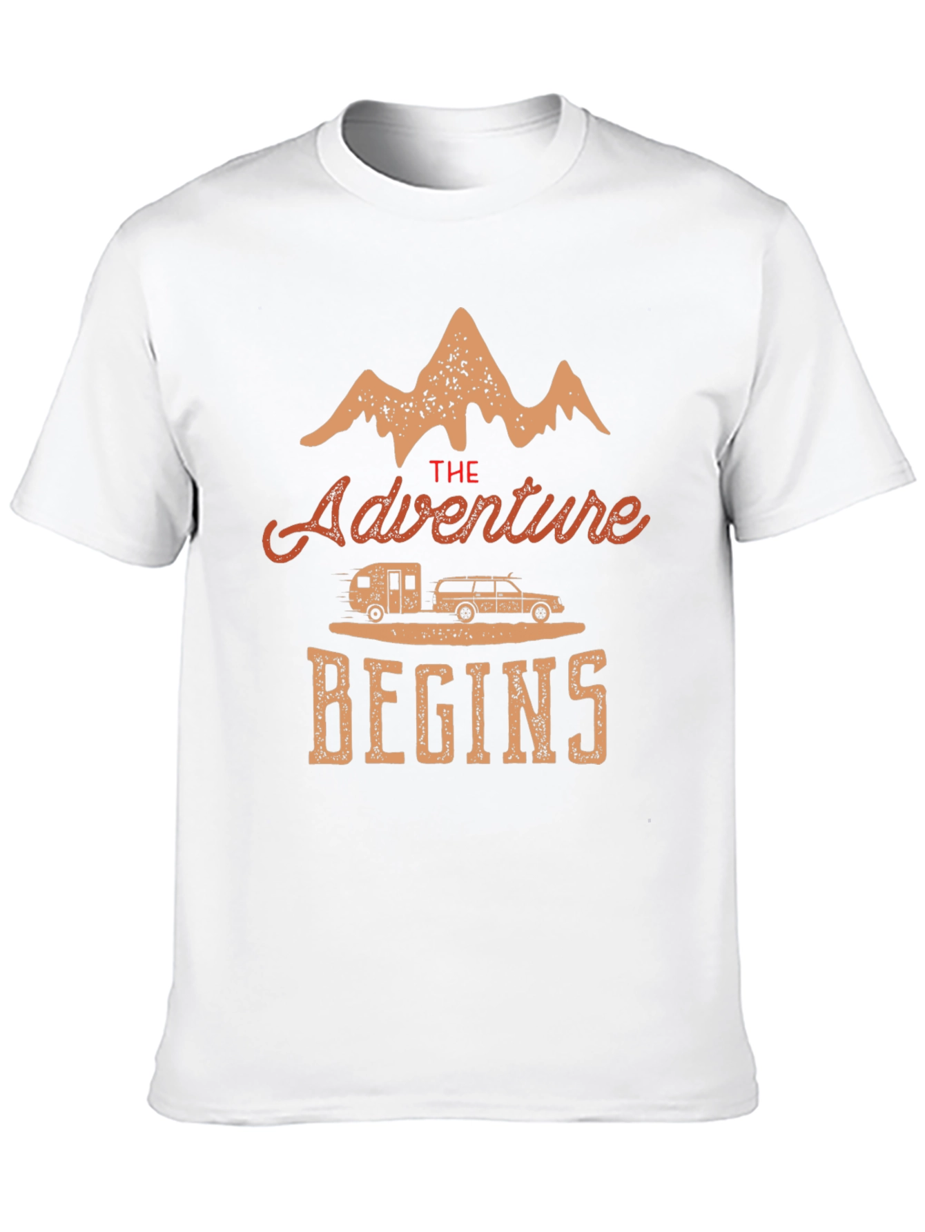 Adventure Begins T-Shirt: Camping Road Trip Tee