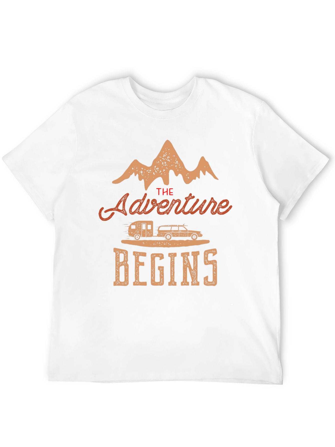 Adventure Begins T-Shirt: Camping Road Trip Tee