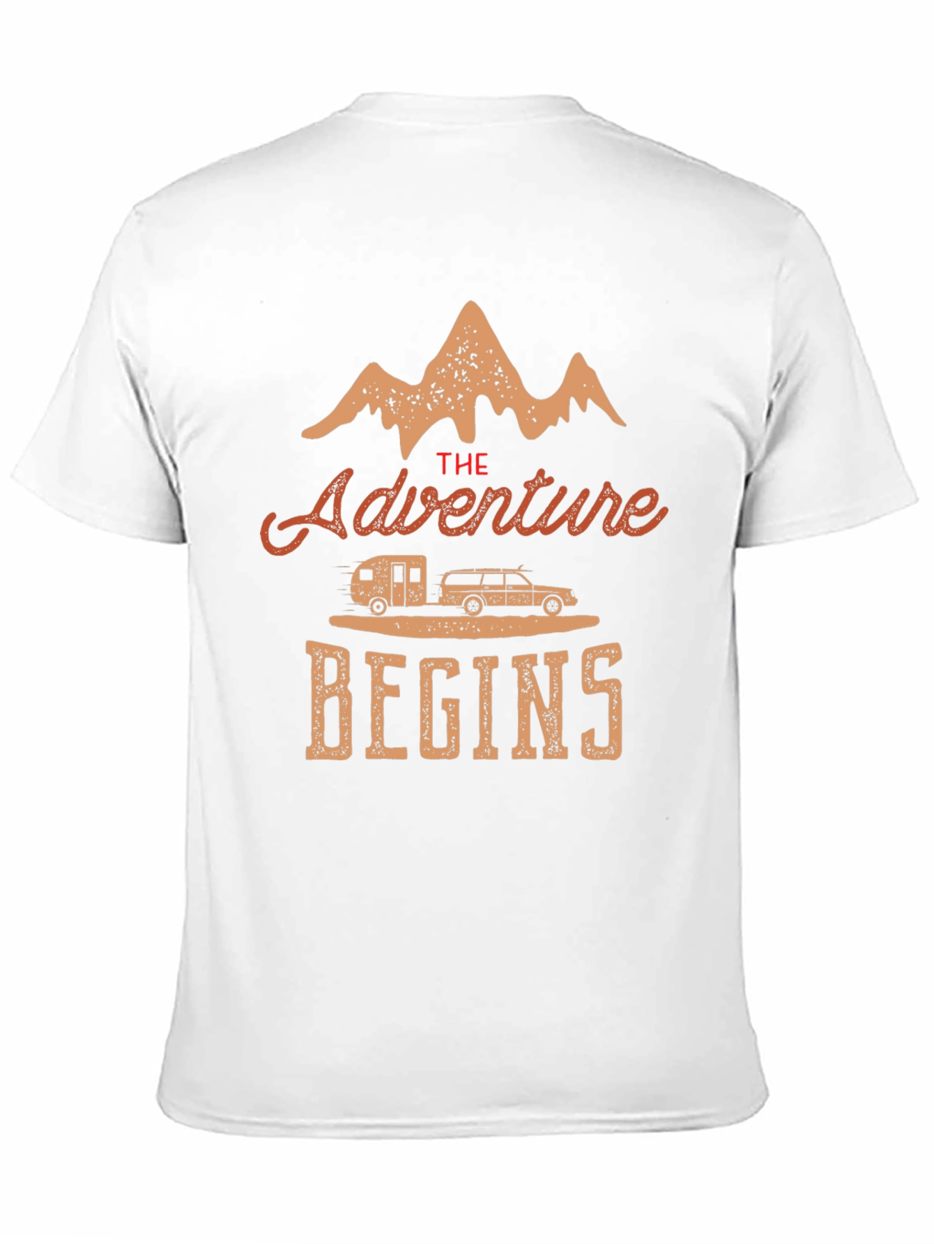 Adventure Begins T-Shirt: Camping Road Trip Tee