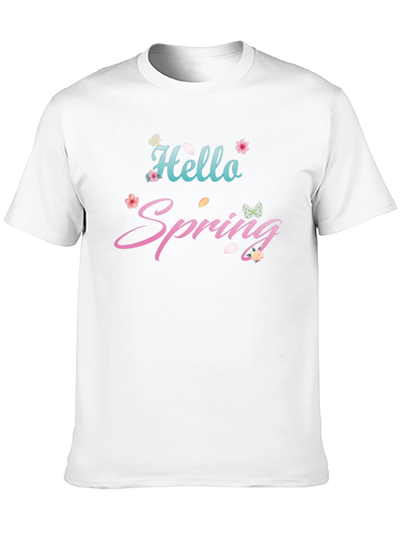 Hello Spring Black T-Shirt