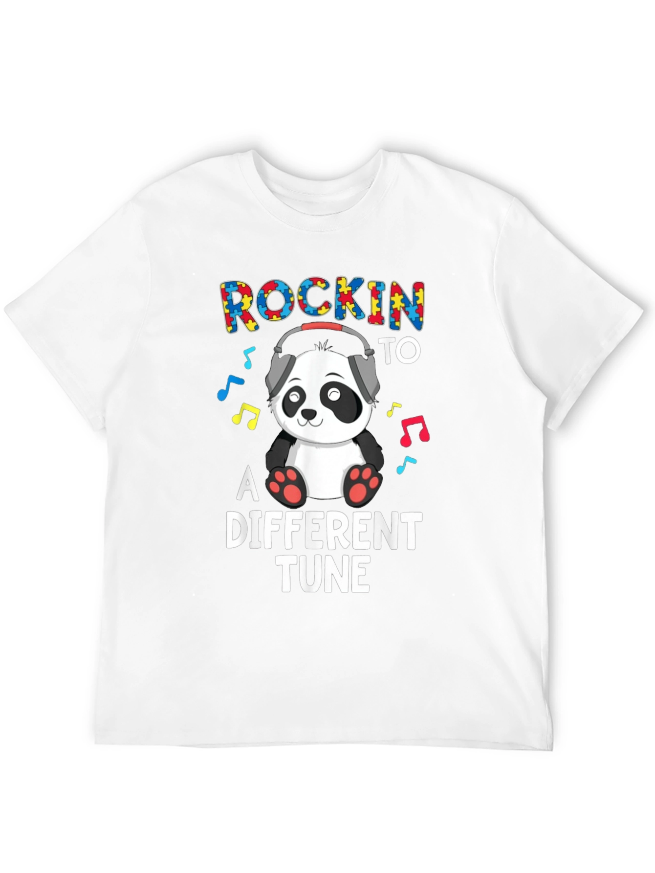 Rockin to a Different Tune Autism Panda T-Shirt