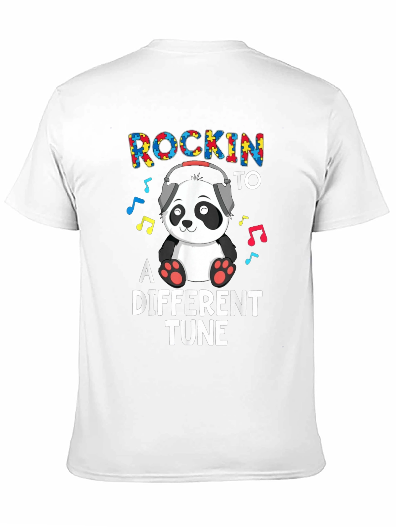 Rockin to a Different Tune Autism Panda T-Shirt