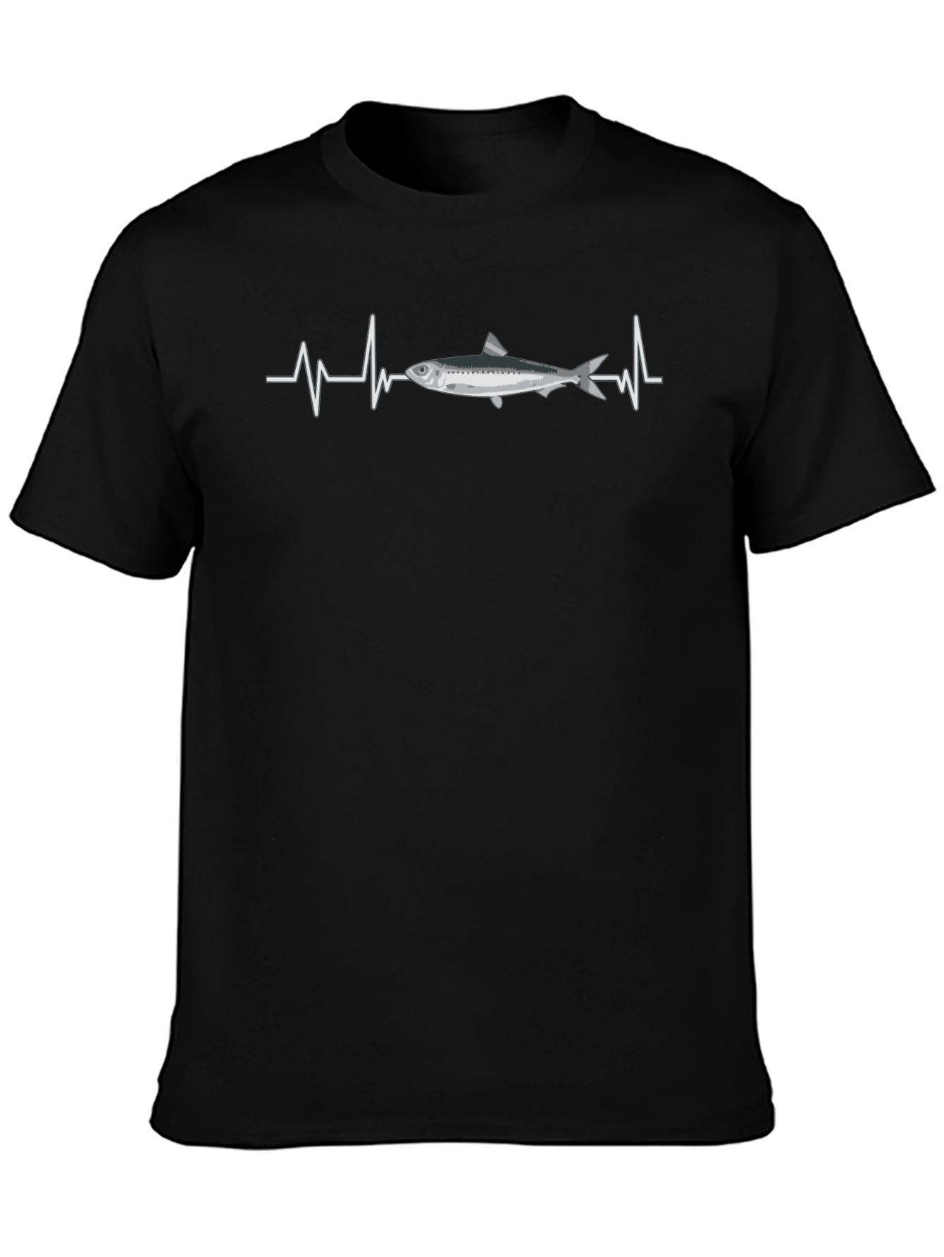 Fish Heartbeat Graphic Tee - Funny Fishing T-Shirt